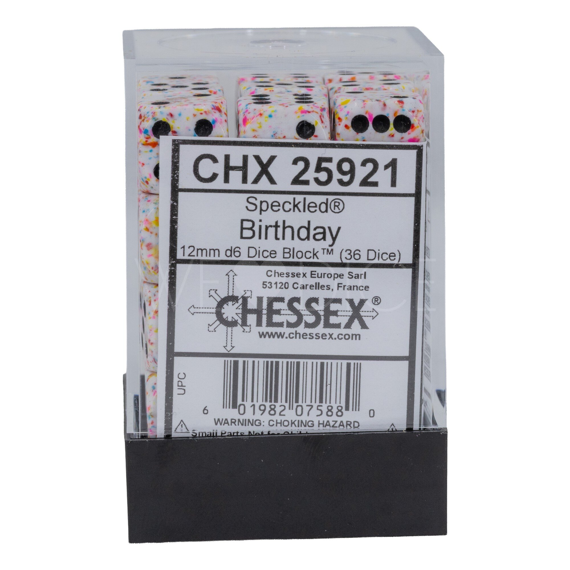 Speckled® Birthday / black 12mm W6 Würfel Set (36 Würfel)
