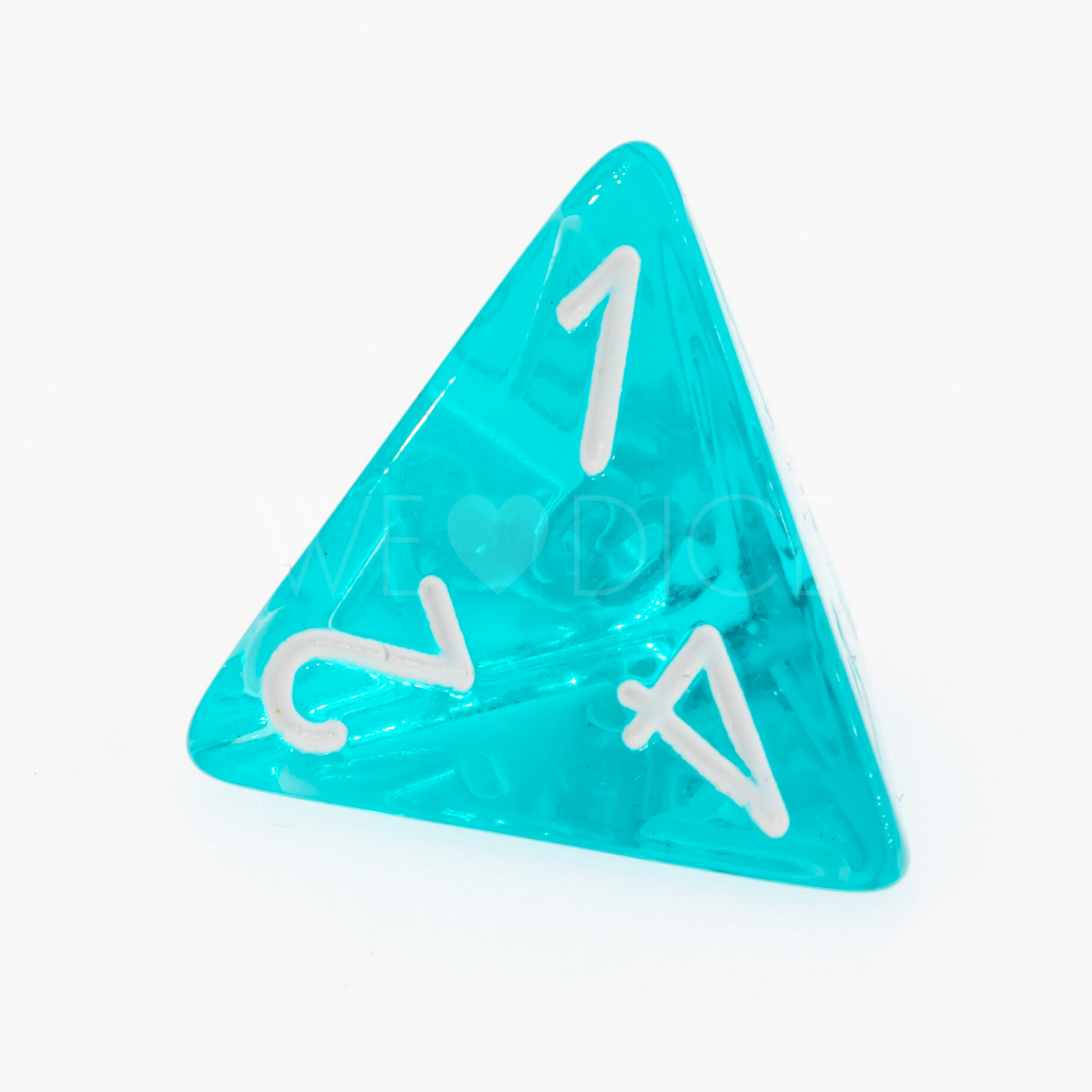 Transparent Türkis / weiß  W4