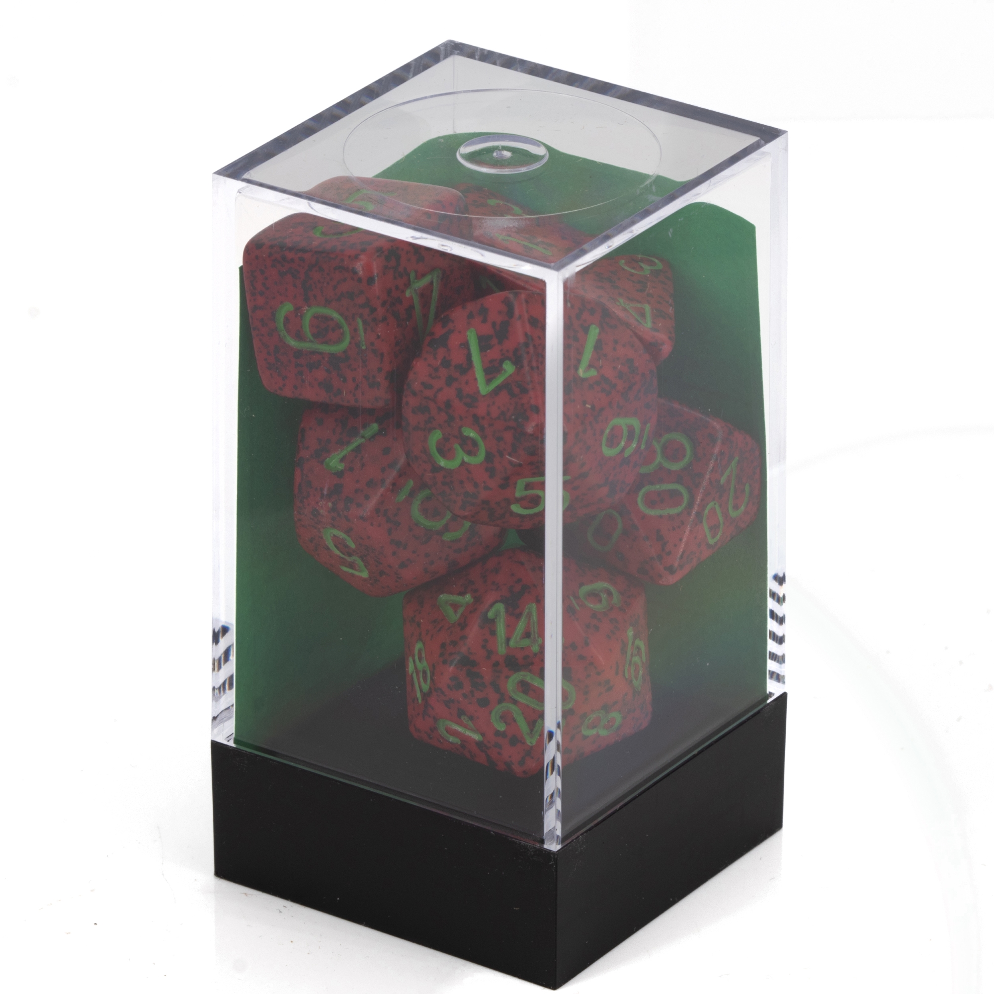 Speckled® Polyhedral Strawberry 7-Würfel Set