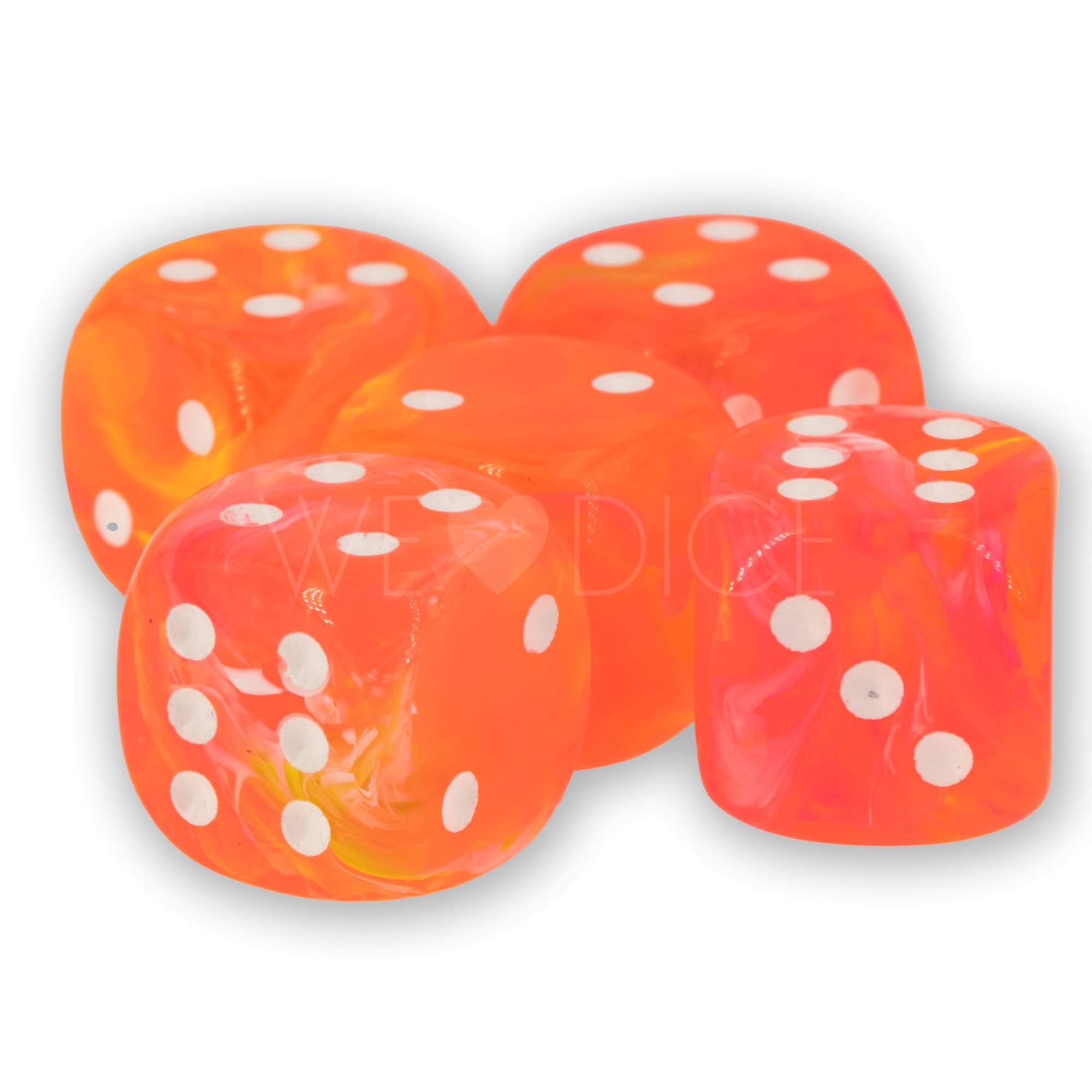 Festive® Dahlie / weiß 12mm W6 Würfel mit Punkten (1 Stück)