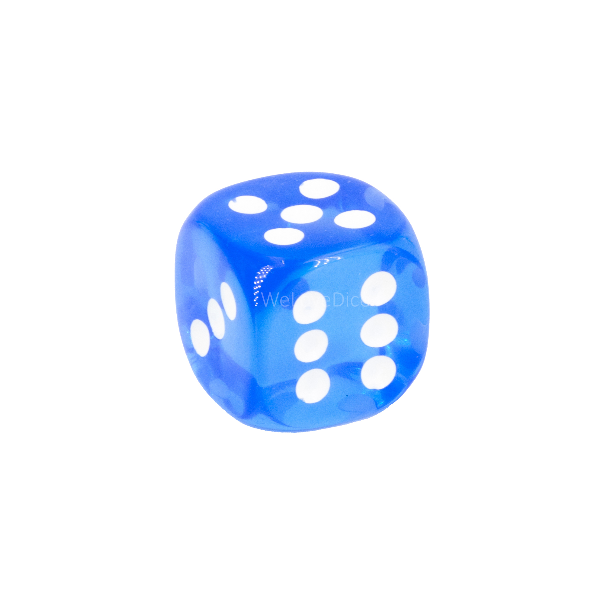 12mm  D6 Dice in cloud blue / white Translucent