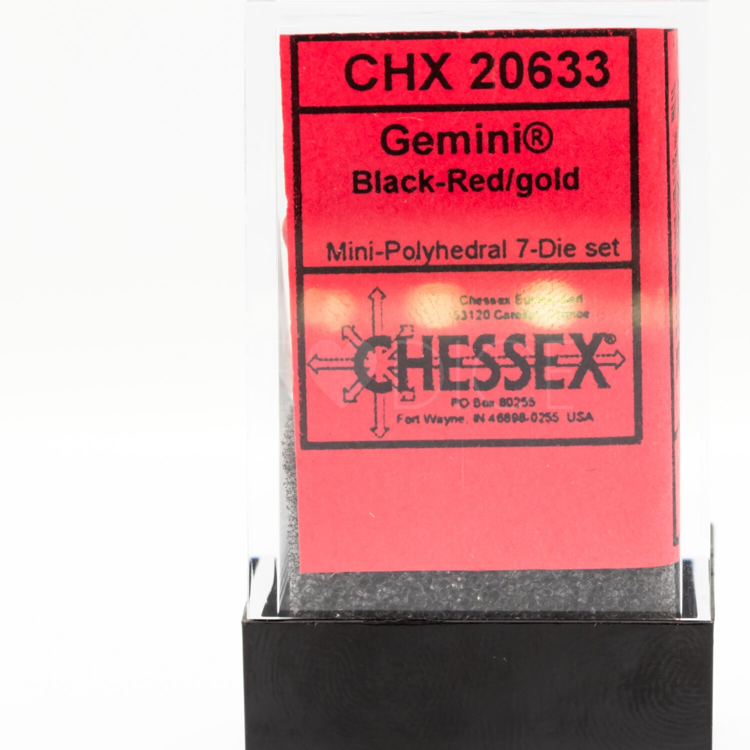 Gemini® Mini-hedral Polyhedral Black-Red / gold 7-DieSet