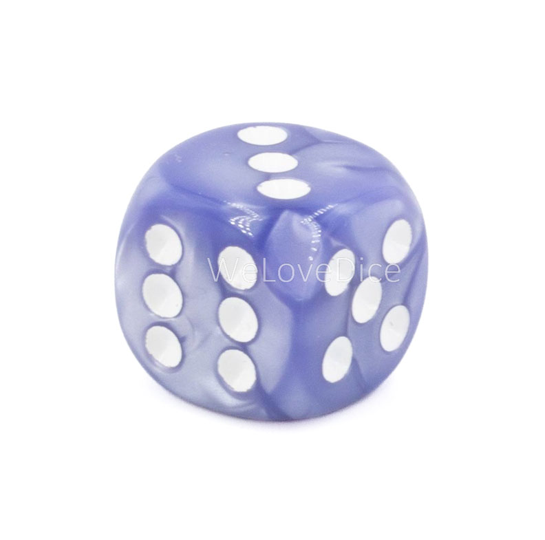 16mm W6 Würfel in lila / weiß