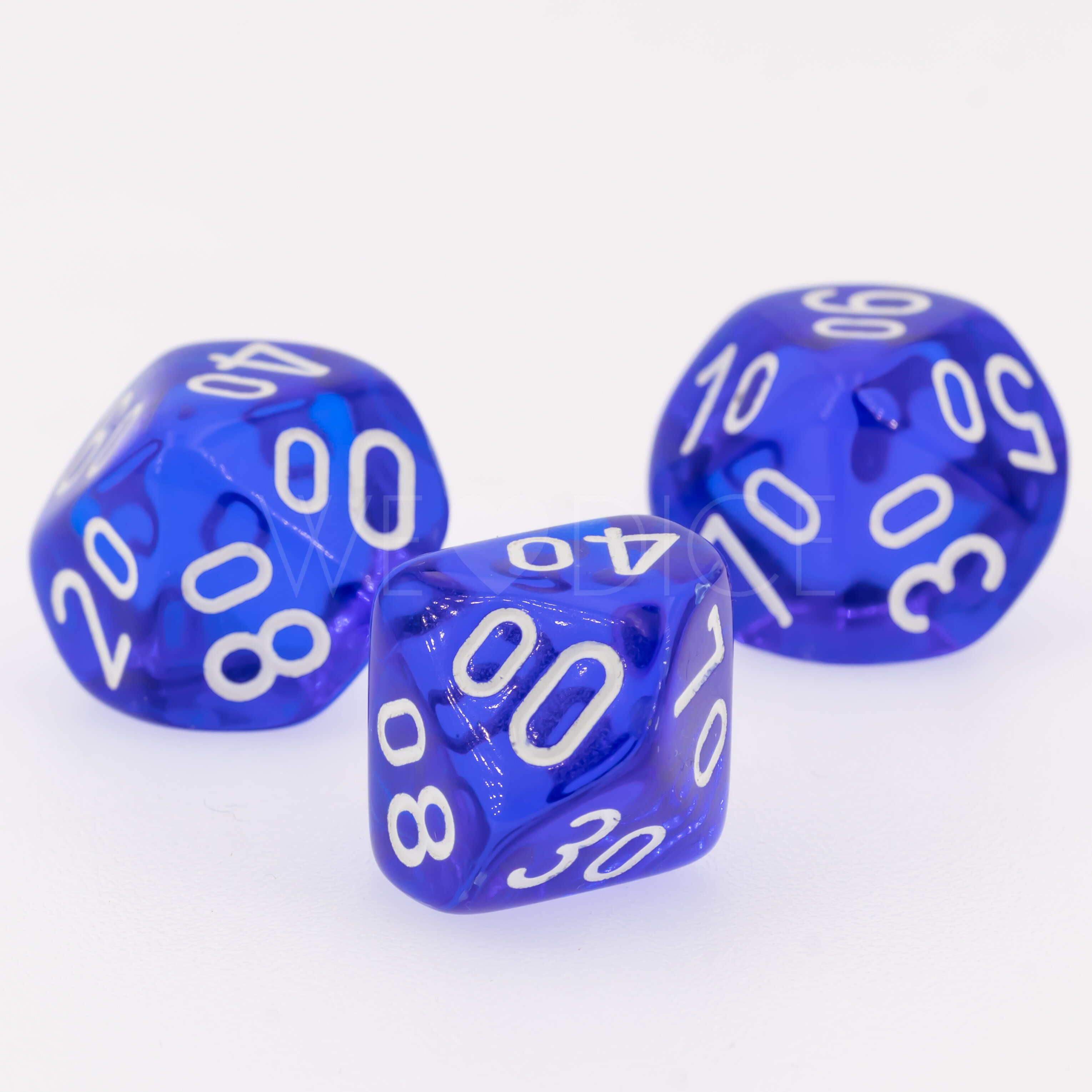 Transparent Blau / weiß  W%