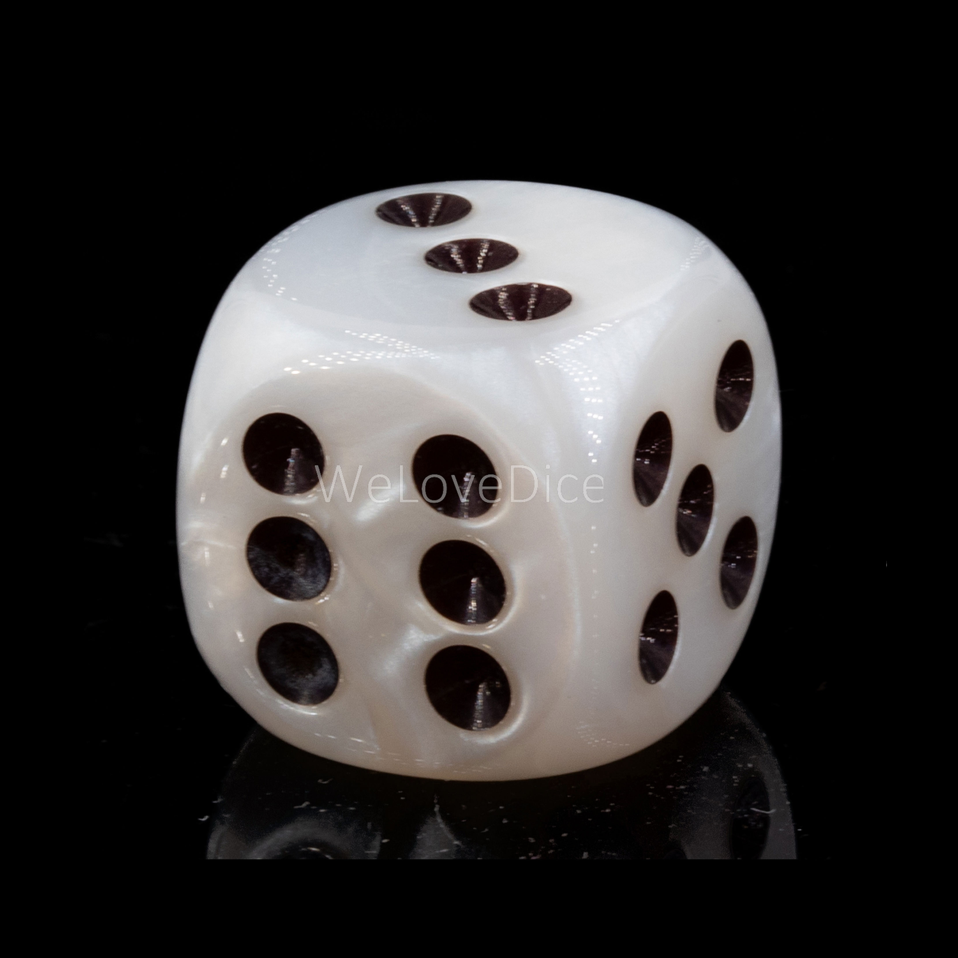 18mm W6 Würfel in weiß / schwarz