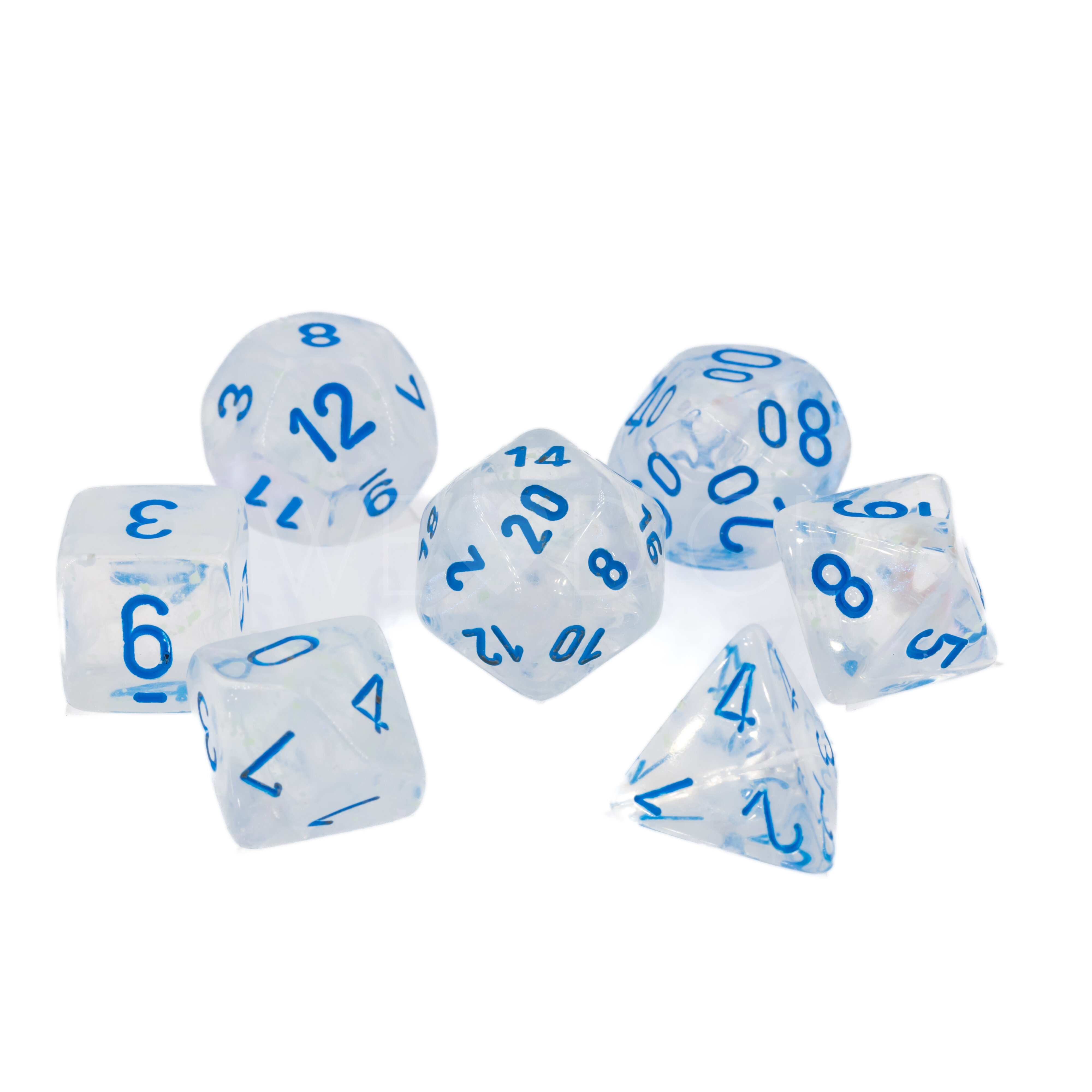 Borealis® Polyhedral Icicle™ / hellblau 7-Würfel Set