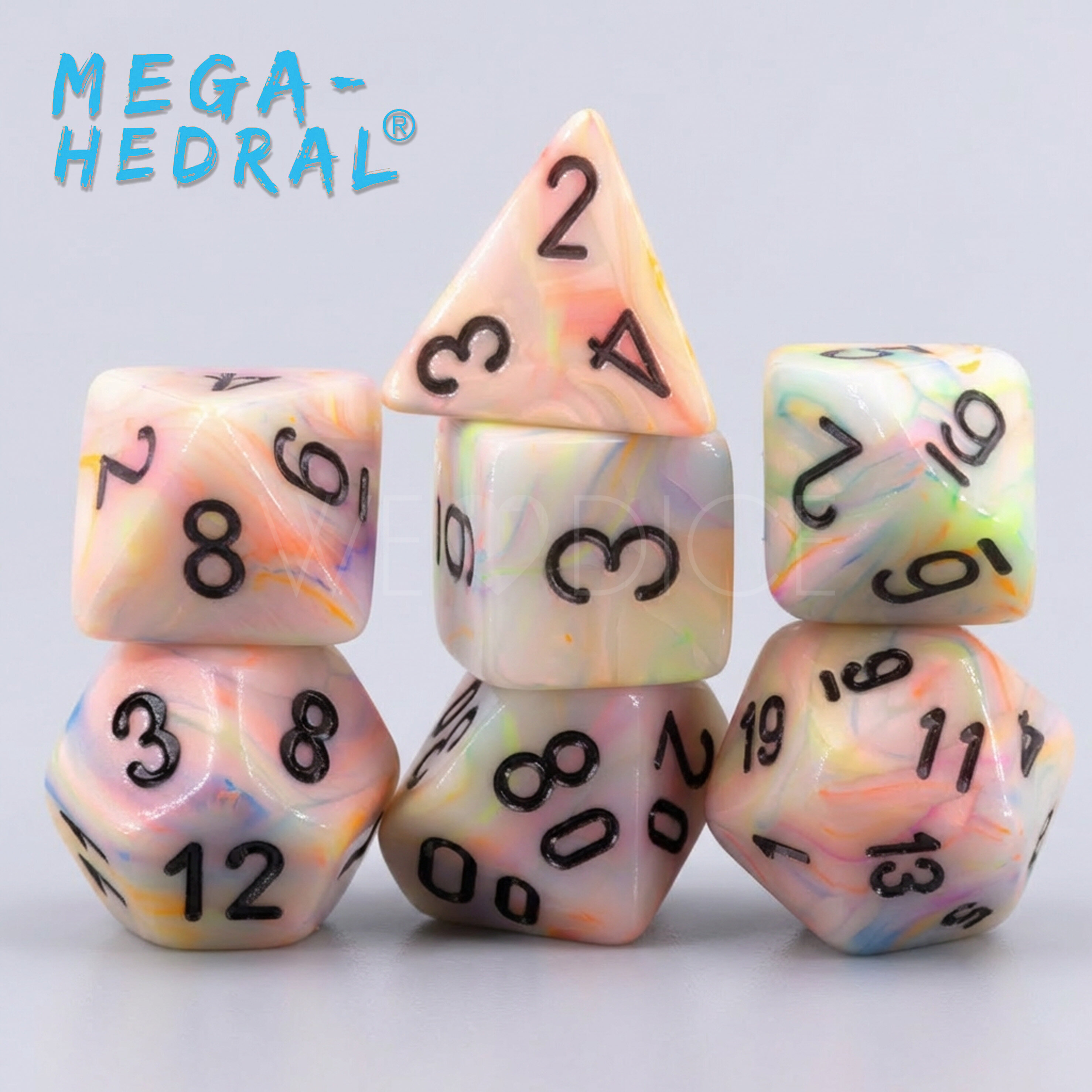 Festive® Mega-hedral™  Polyhedral Circus / black 7-DieSet
