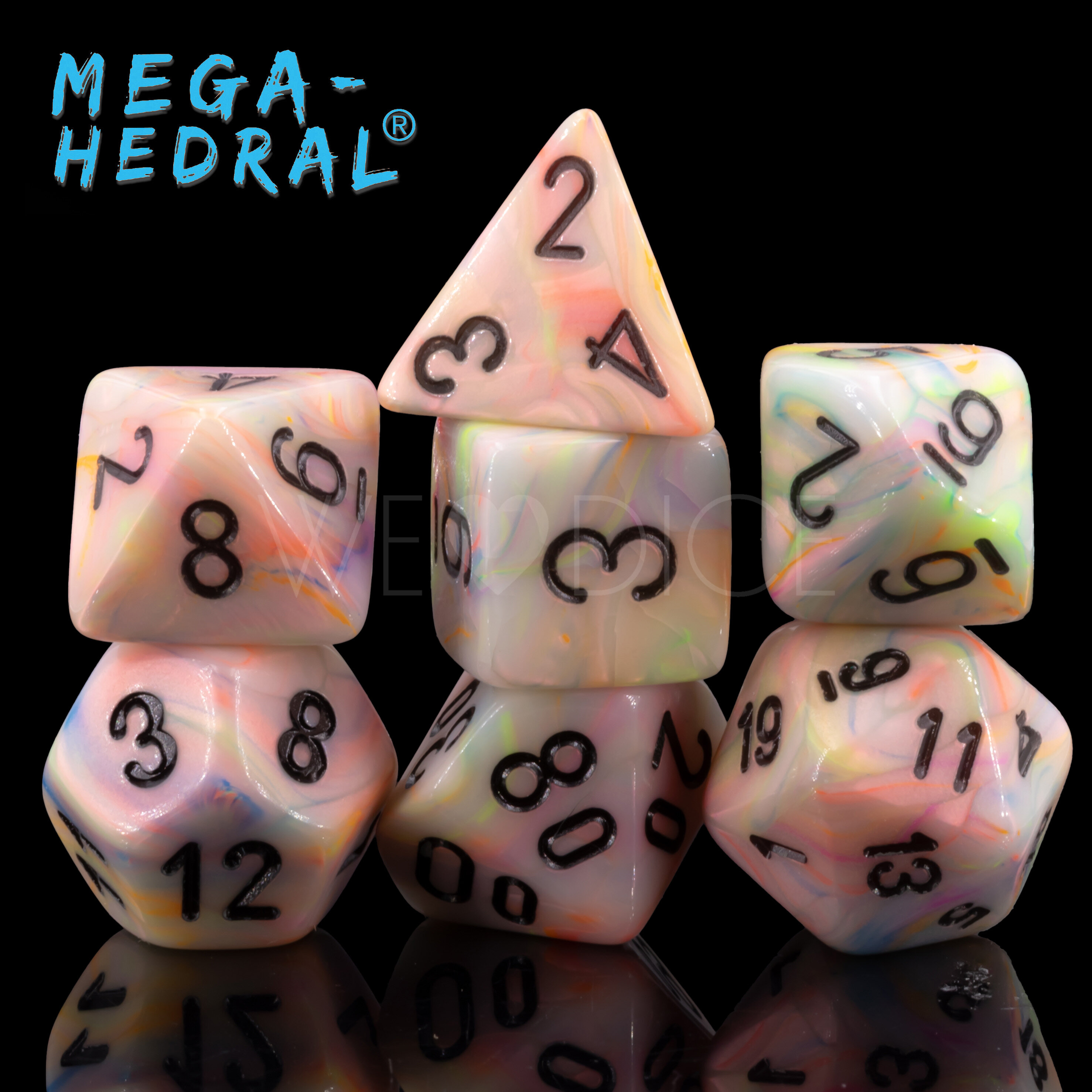 Festive® Mega-hedral™  Polyhedral Circus / black 7-DieSet