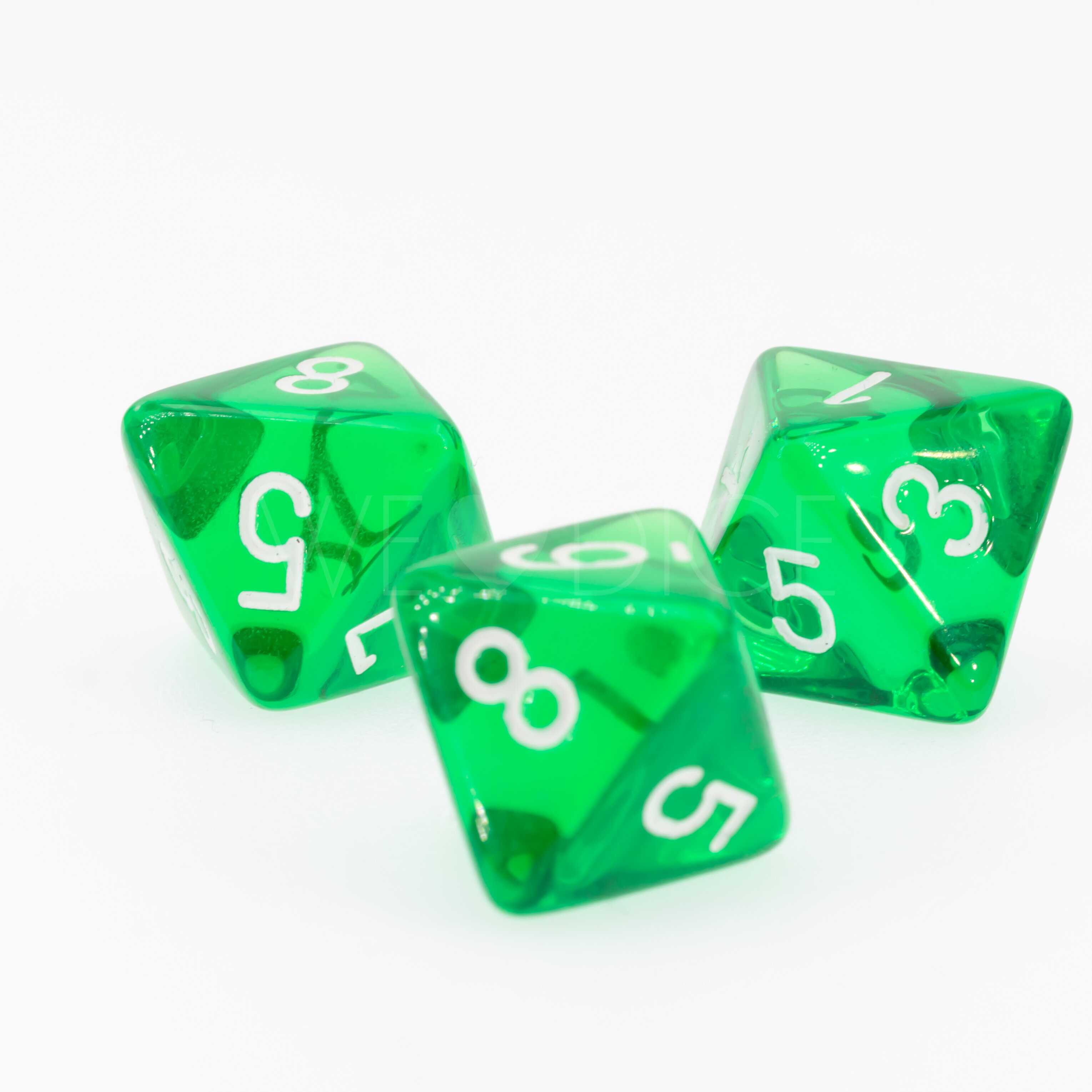 Transparent Grün / weiß  W8