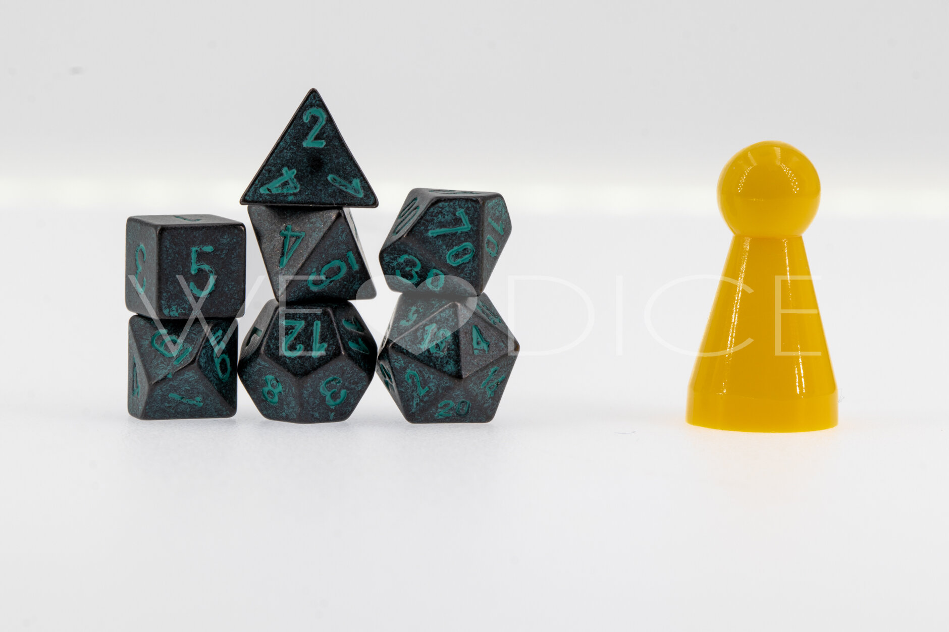 Mini Metallwürfel - Arkane Patina - 7 Teile Set