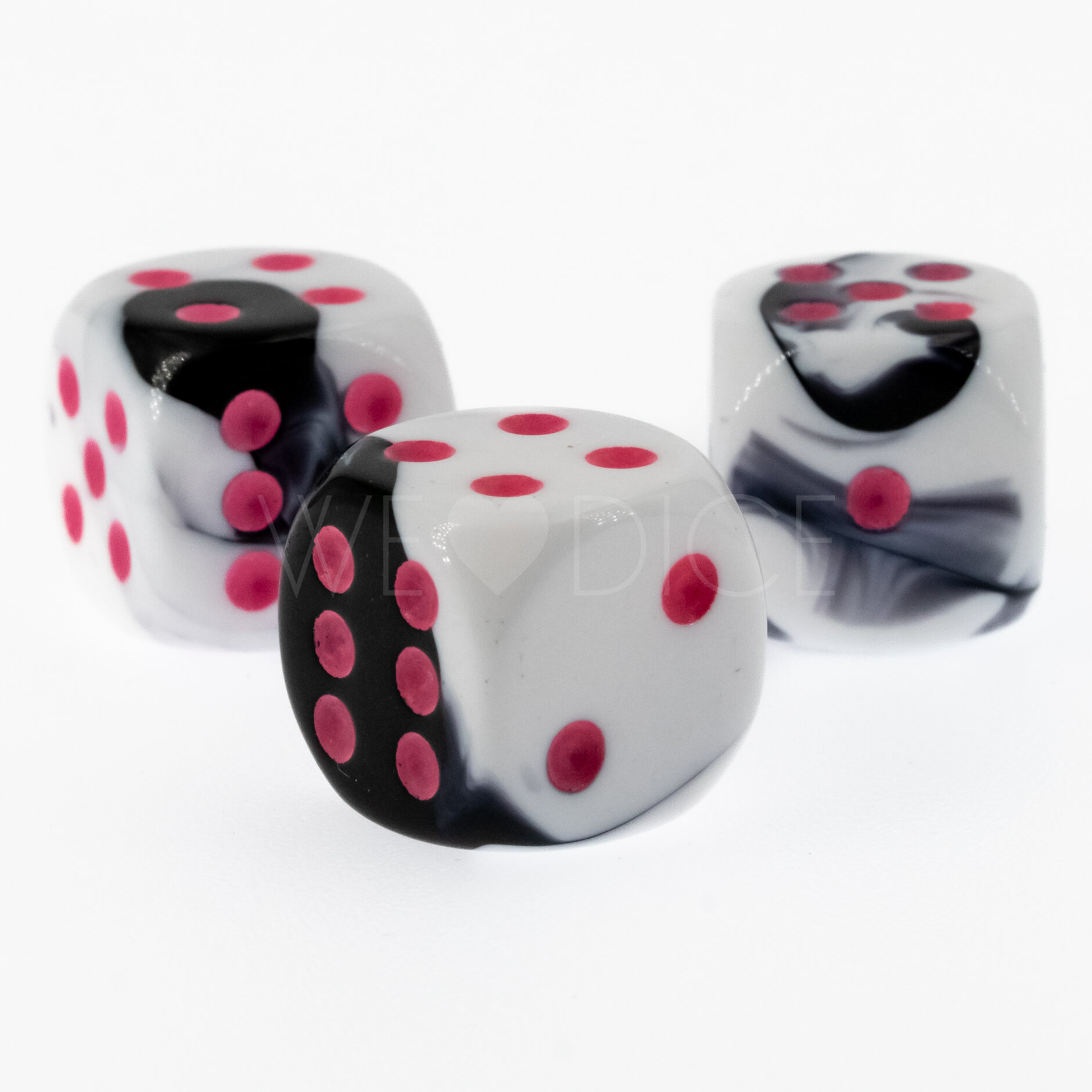 Gemini® Black-White / pink  D6 