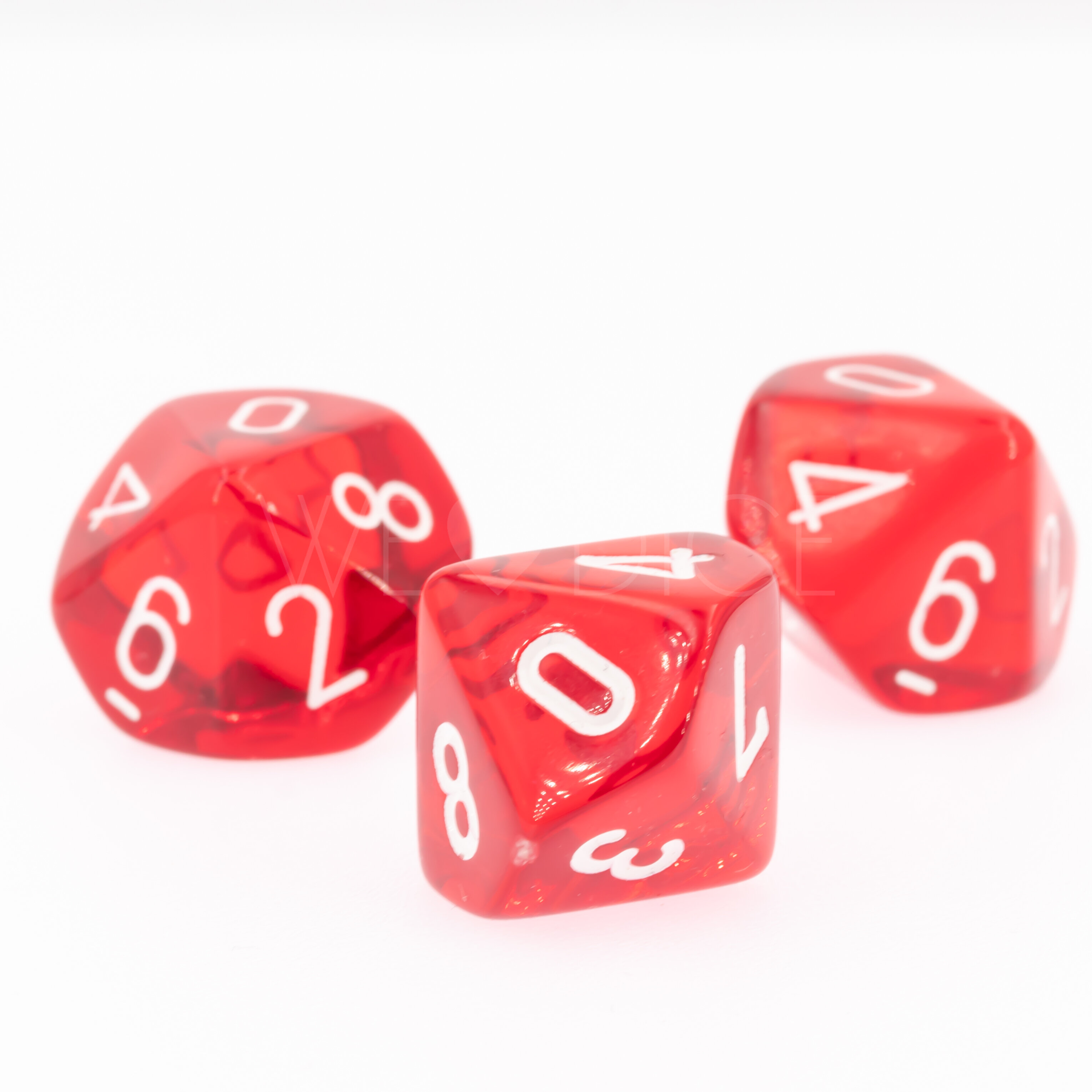 Transparent Rot / weiß  W10