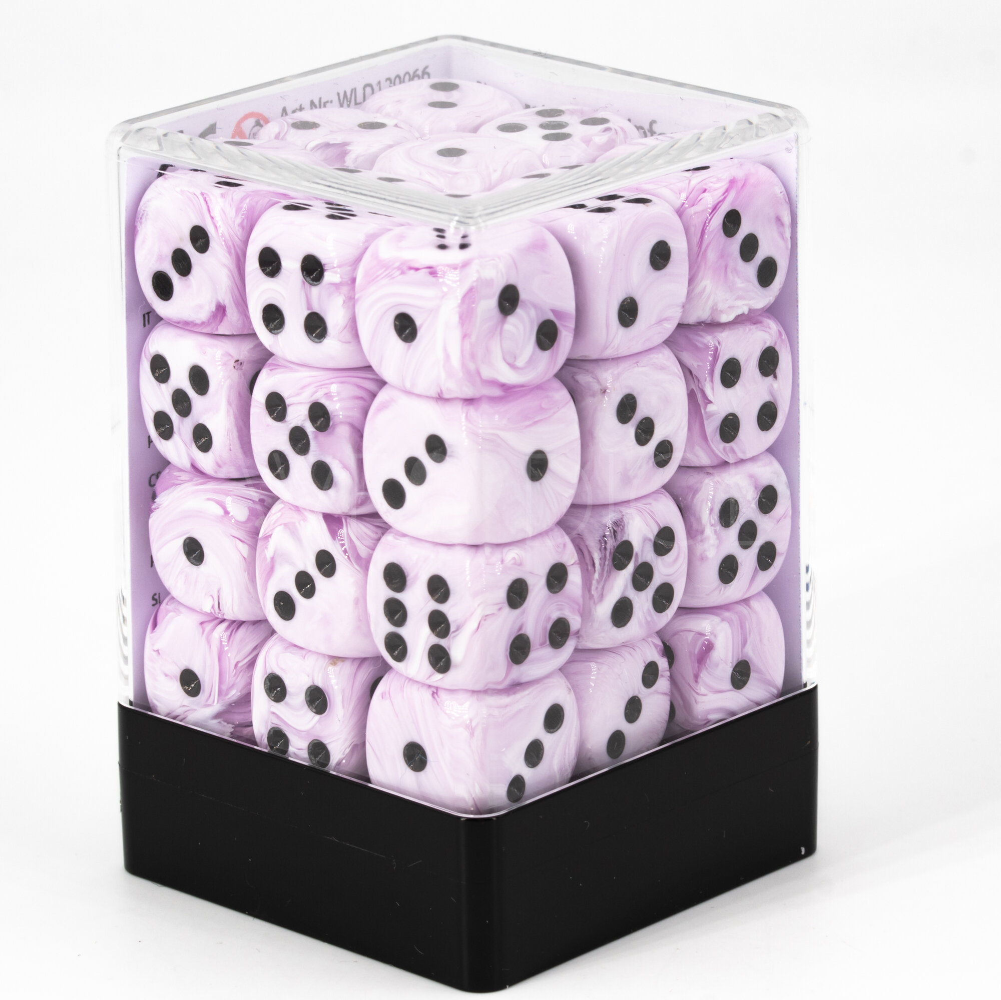 Marmor ice cream lila / schwarz 12mm W6 Set (36 Stück)