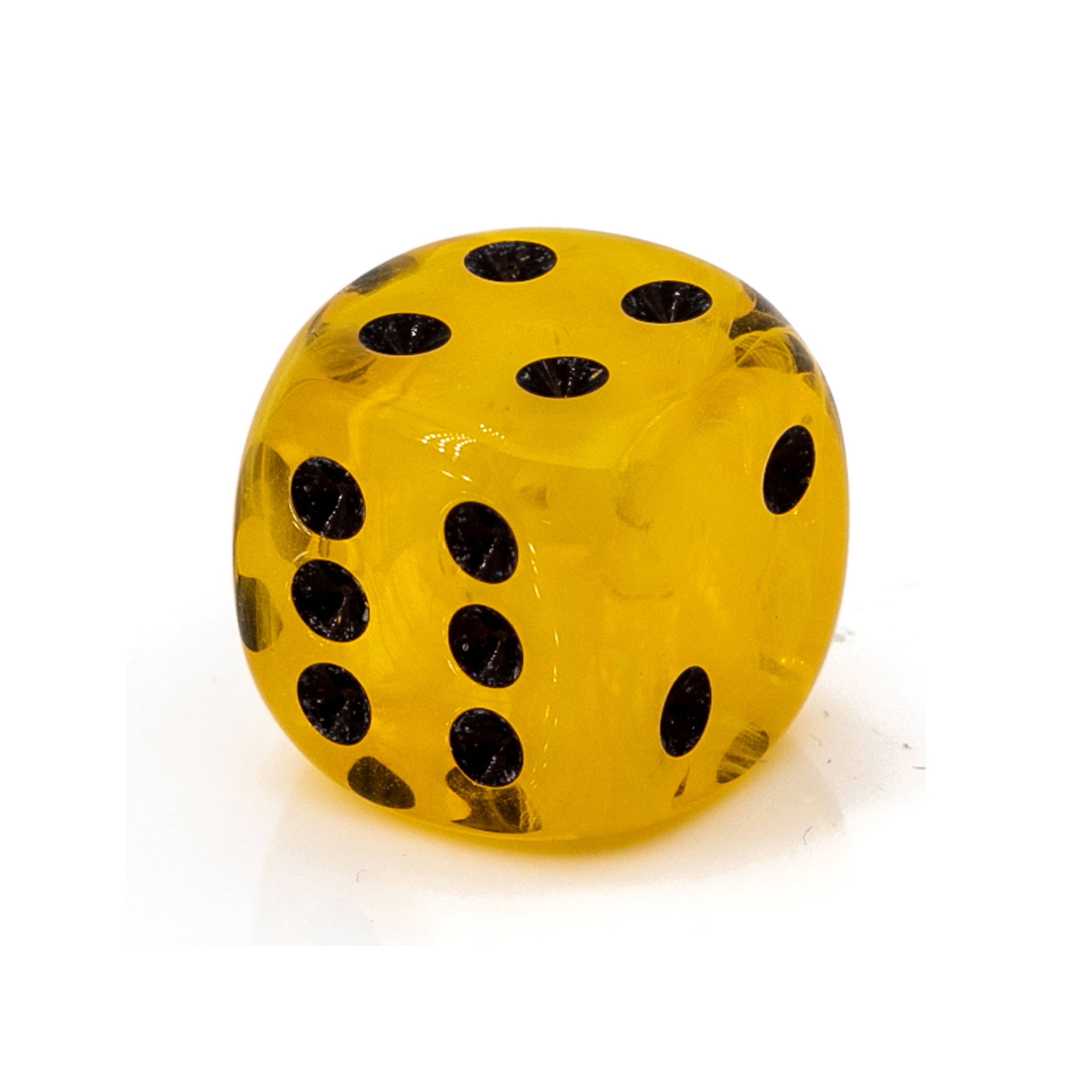 16mm W6 Würfel in löwenzahn gelb / schwarz