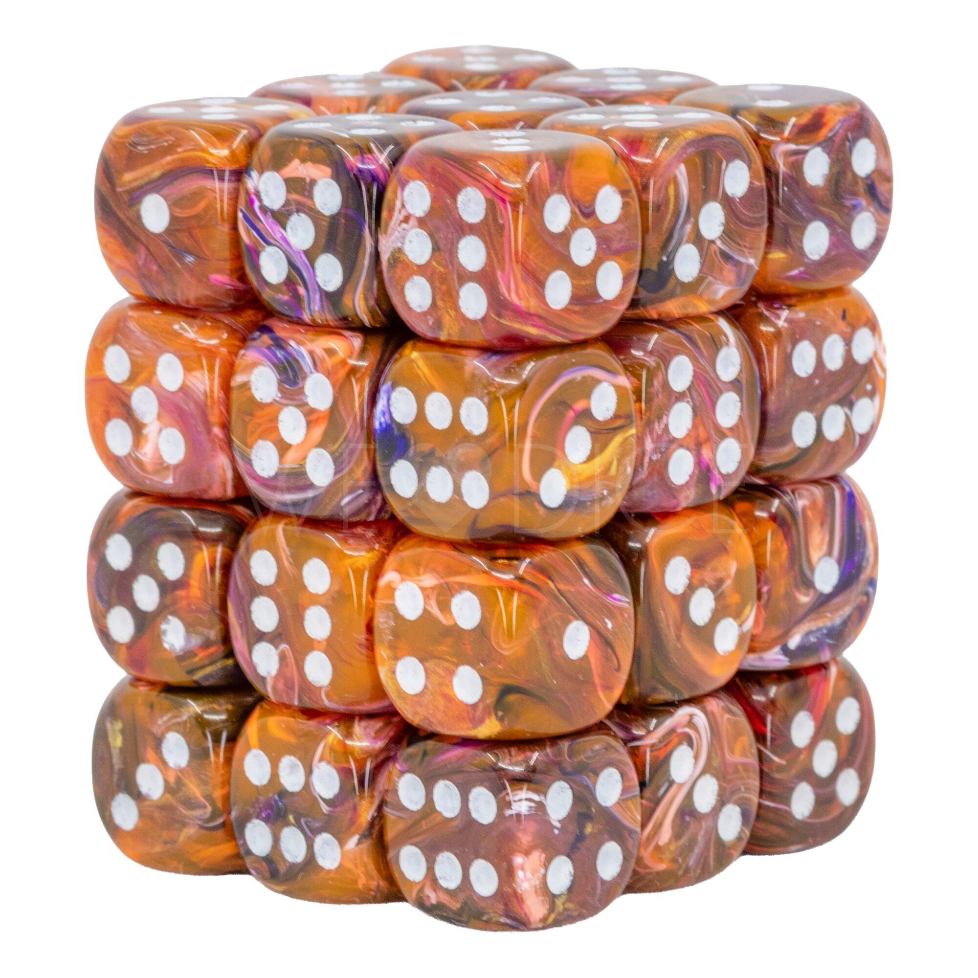 Festive® Symphonie / Weiß 12mm W6 Würfel Set (36 Würfel)