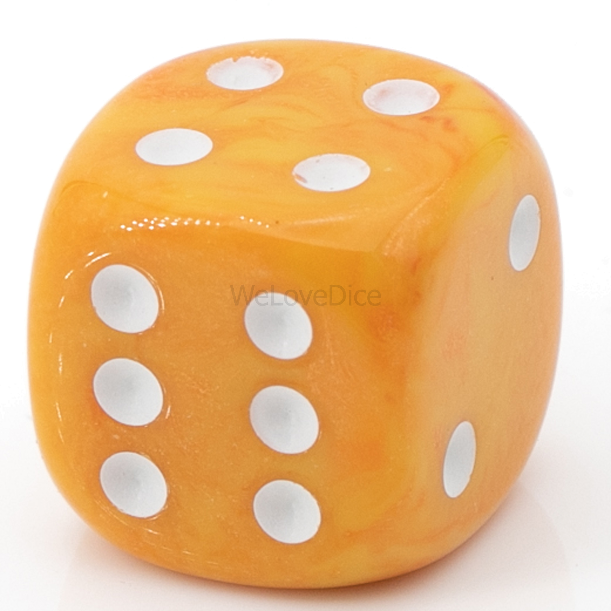 16mm W6 Würfel in gelb / weiß