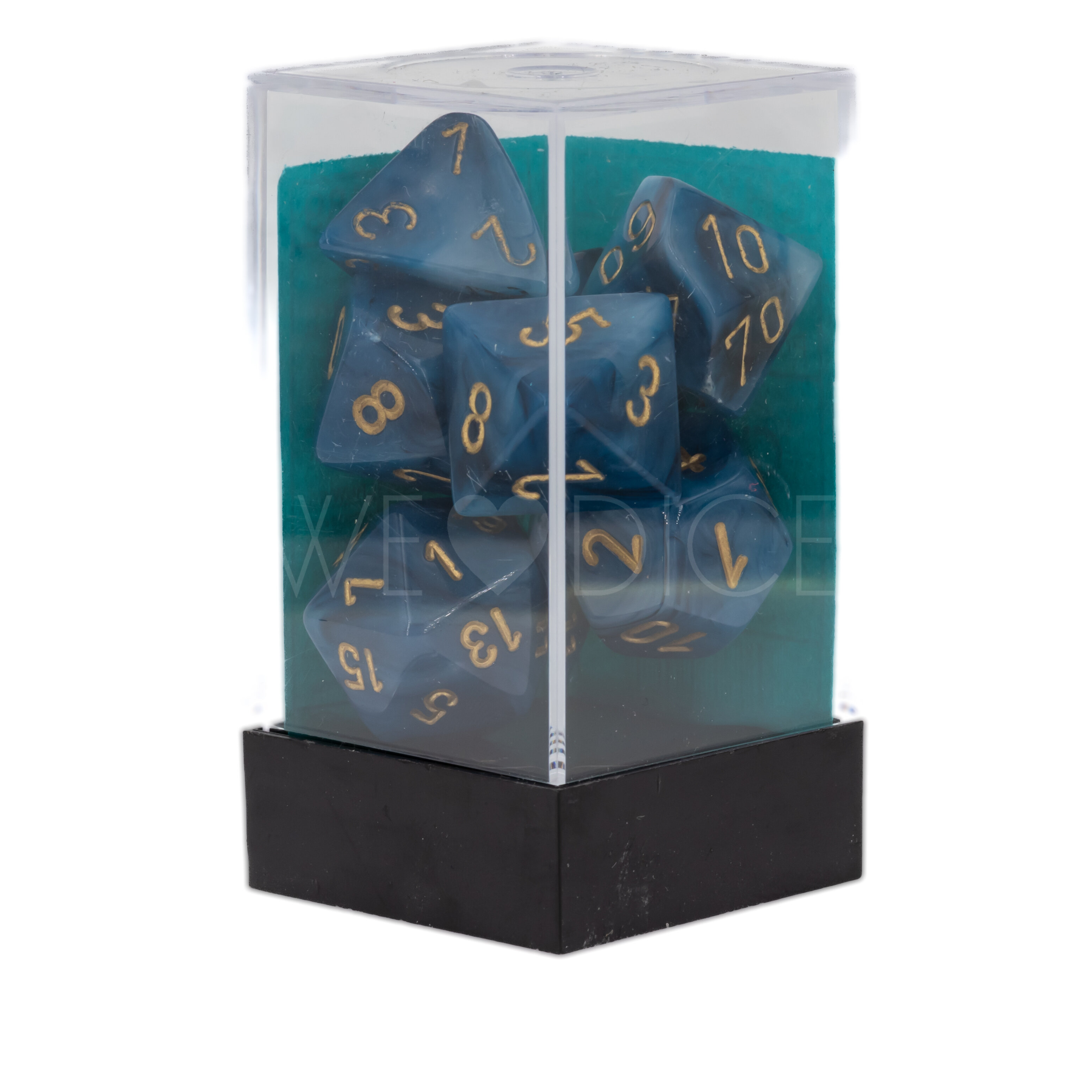 Phantom® Polyhedral Teal / gold 7-DieSet