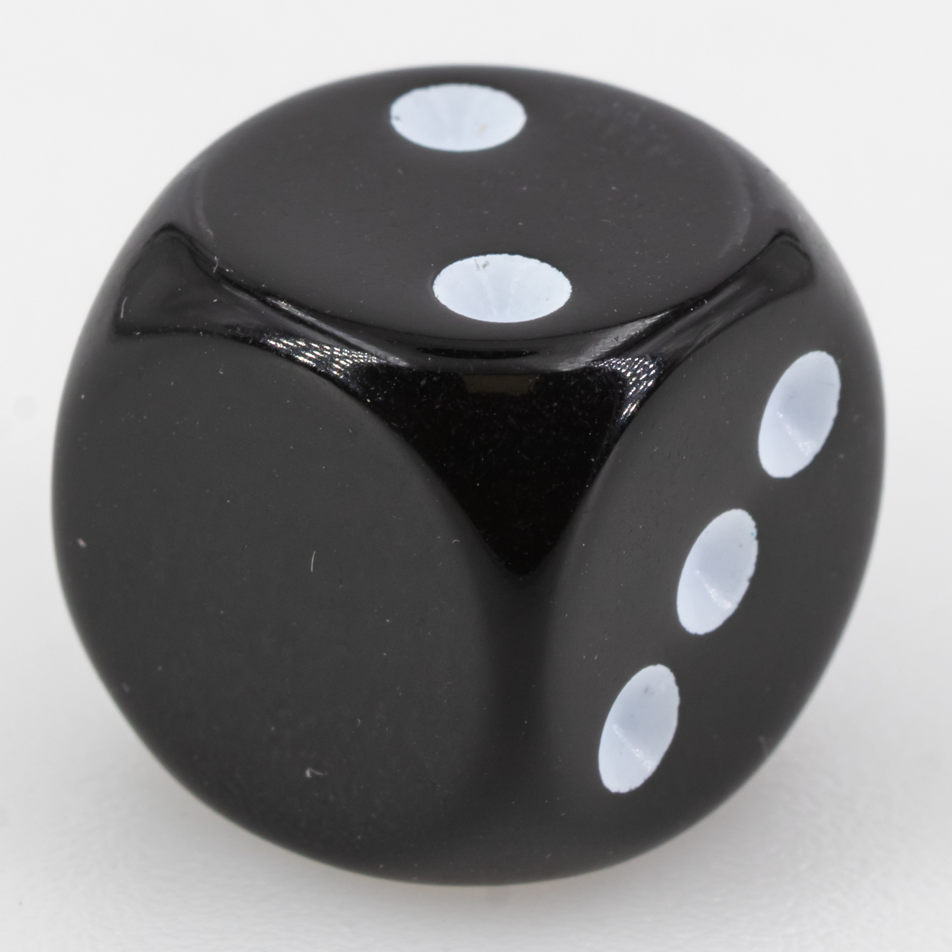 16mm Dice in black Opaque no "6"