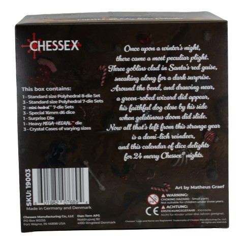 2026 Chessex Holiday Calendar (One cube)