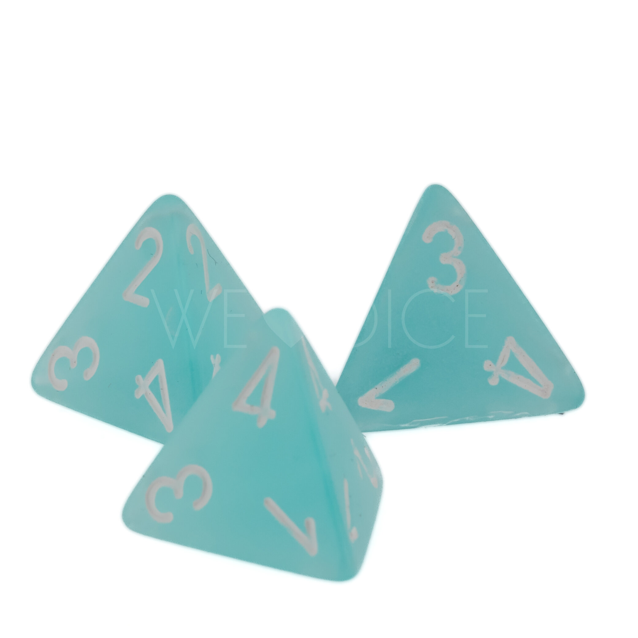 Frosted Teal / white  D4 