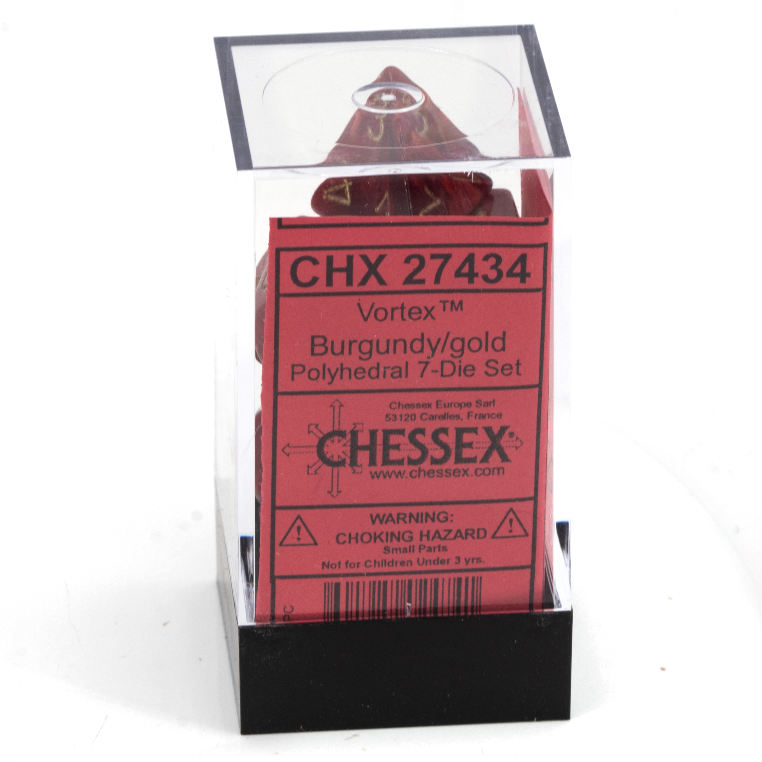 Vortex® Polyhedral Burgundy / Gold 7-Würfel Set