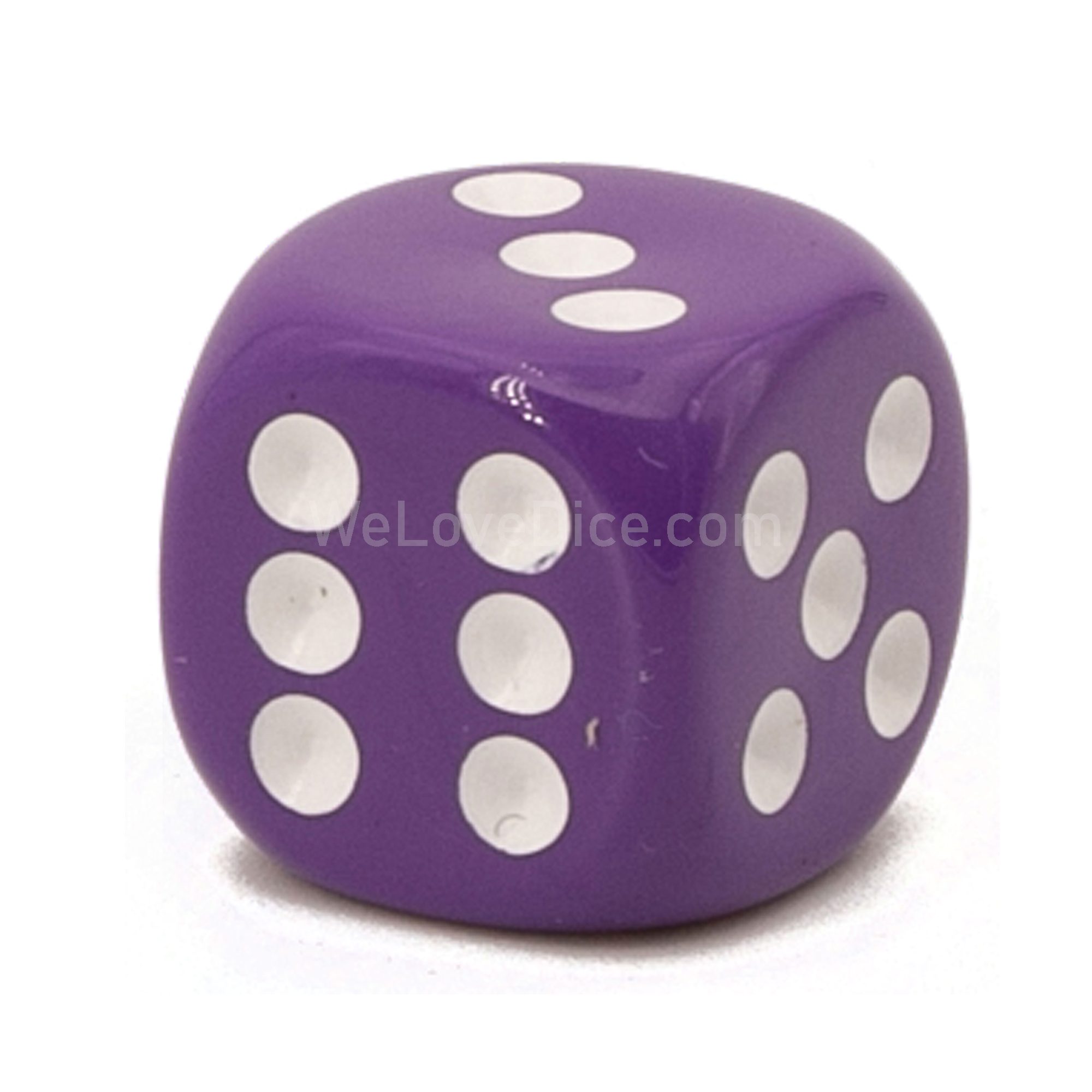 20mm W6 Würfel in lila / weiß