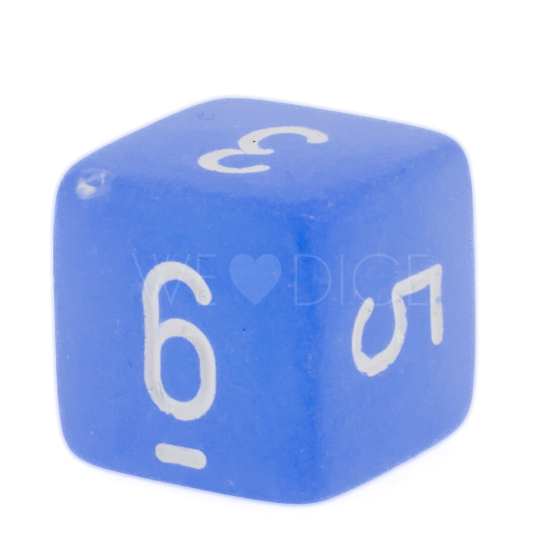 Frosted Blue / white  D6 