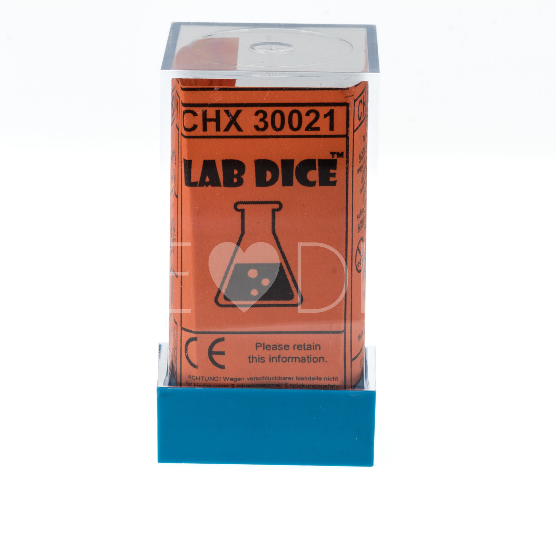 LabDice Gemini® Orange-Purple/white  Set 7 Stück