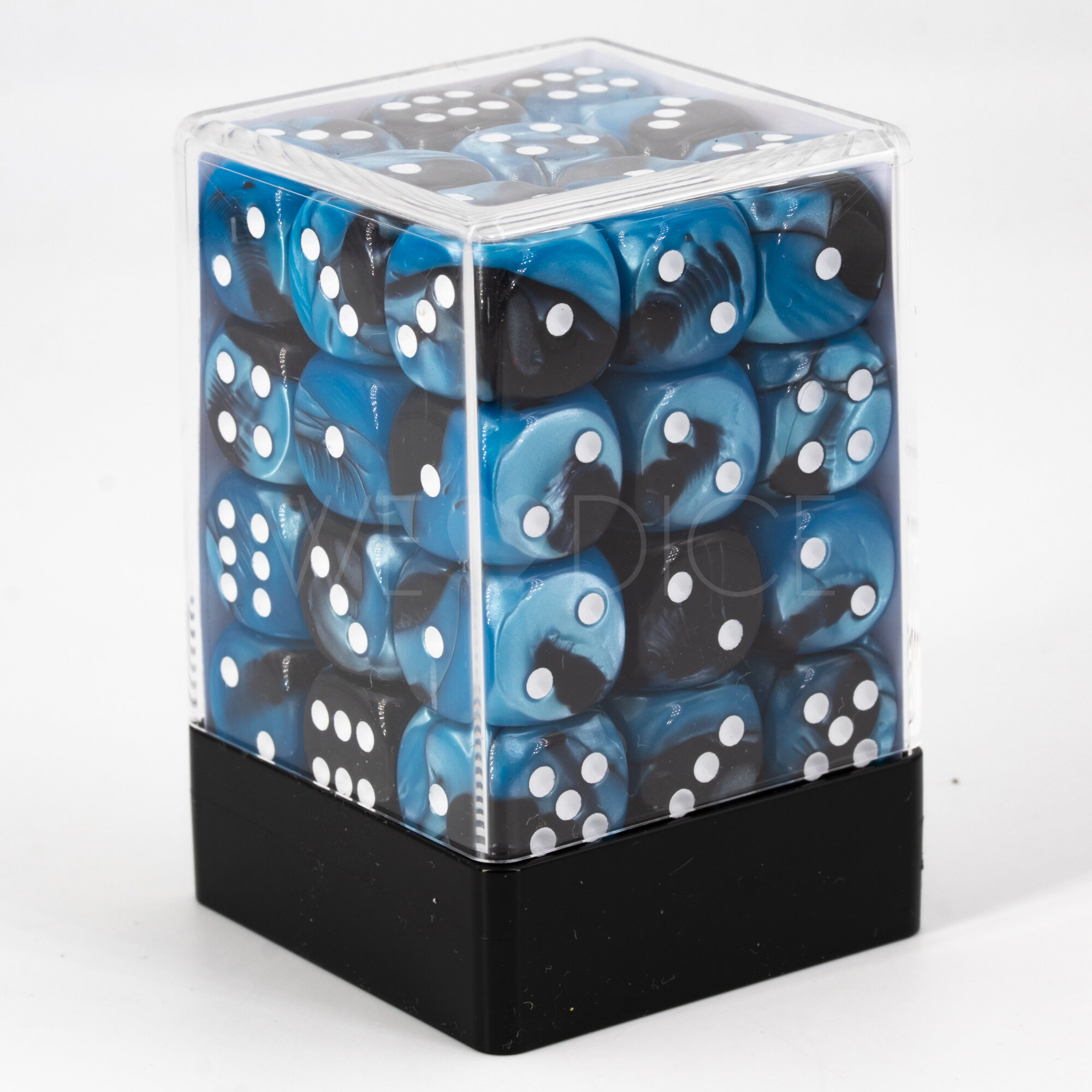 2-Ton schwarz-blau / weiss 12mm W6 Set (36 Stück)