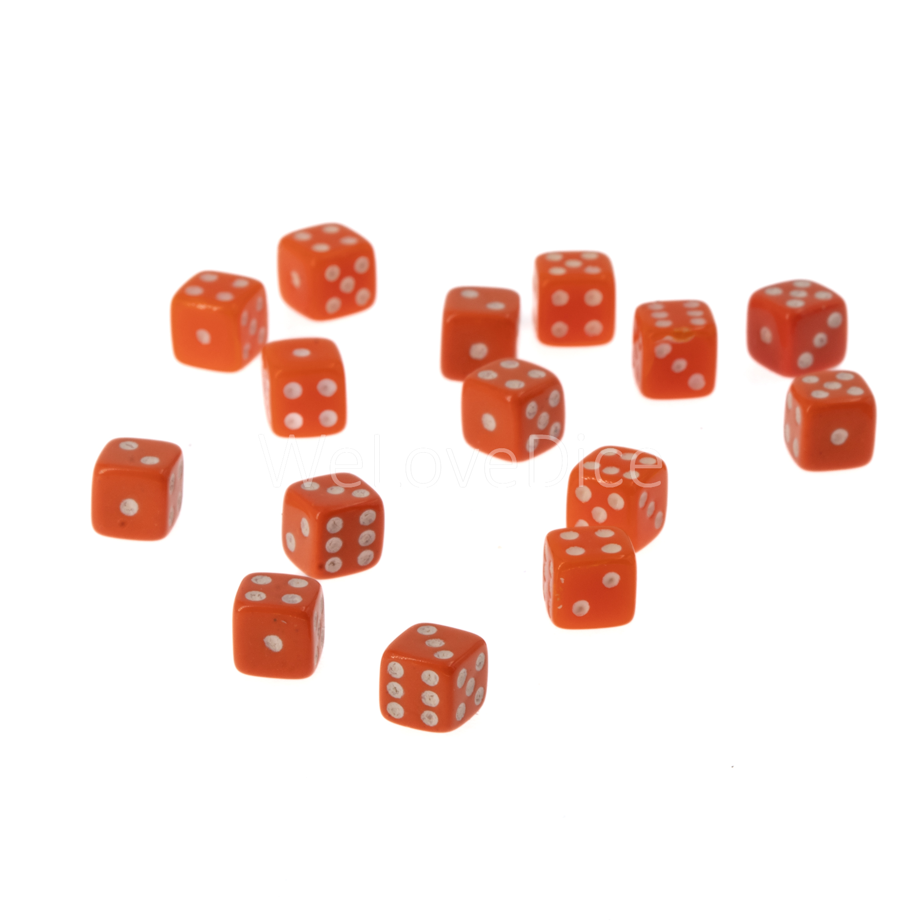 5mm  D6 Dice in orange