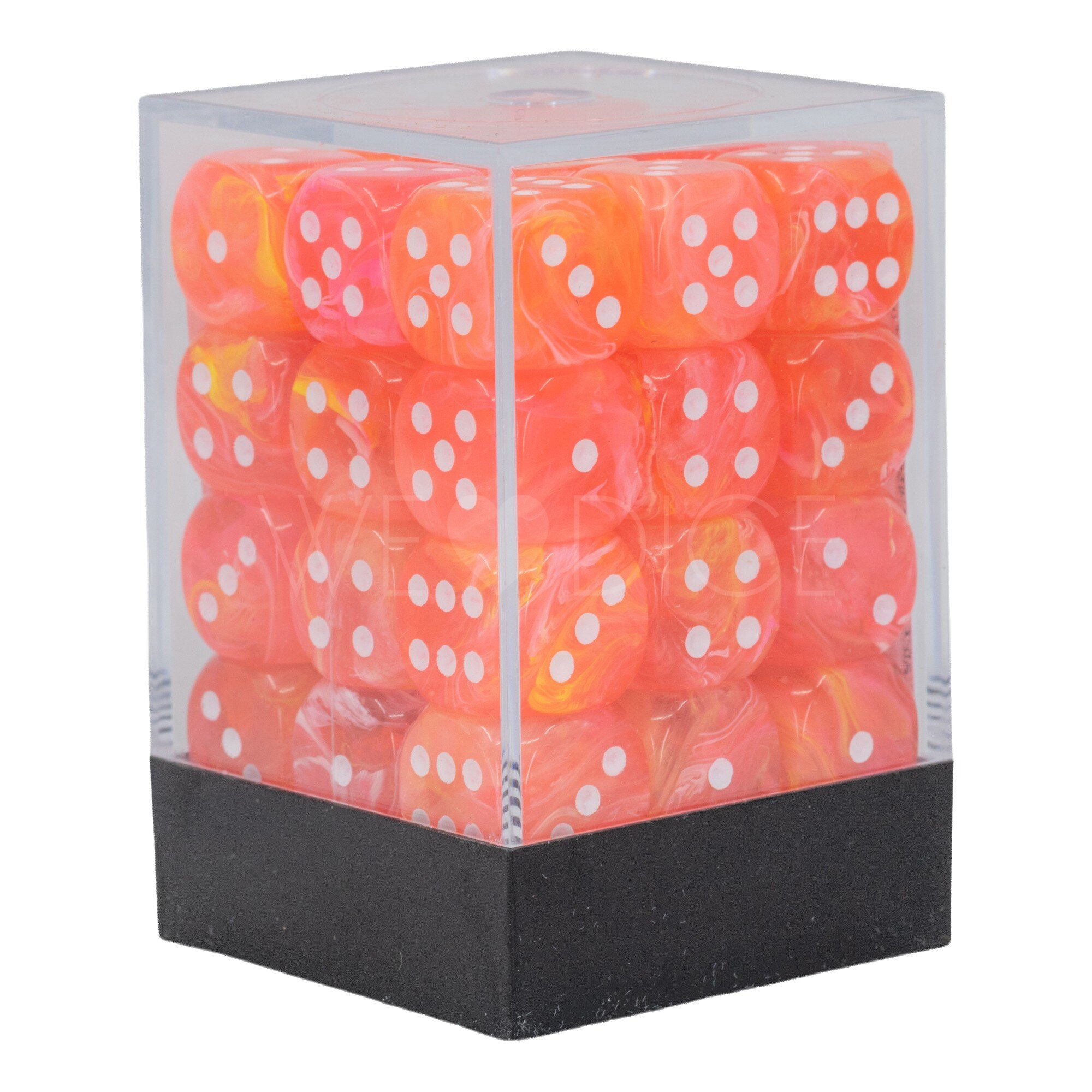 Festive® Dahlia / white 12mm D6 Dice Set (36 dice)