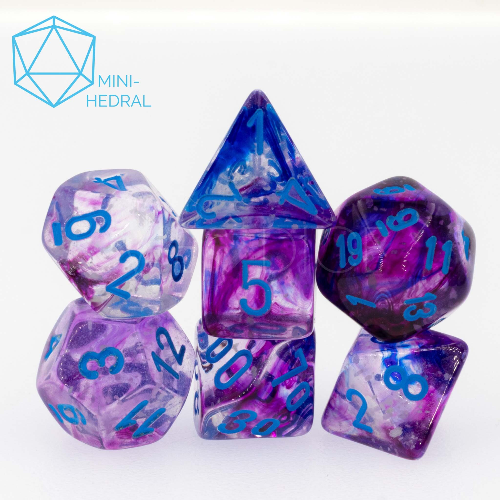 Mini-hedral Nebula® Polyhedral Nocturnal / blau 7-Würfel Set