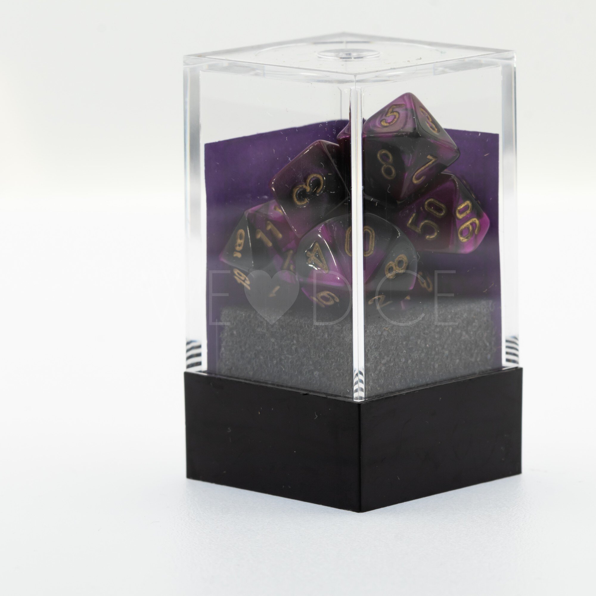 Gemini® Mini-hedral Polyhedral Black-Purple / gold 7-DieSet