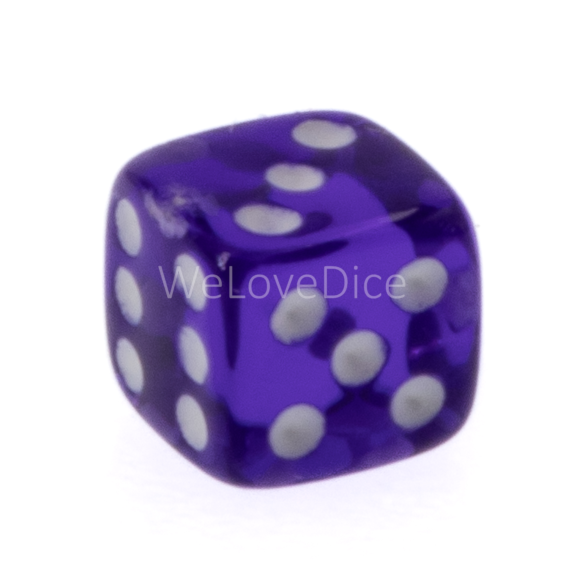 5mm W6 Würfel in lila / weiß