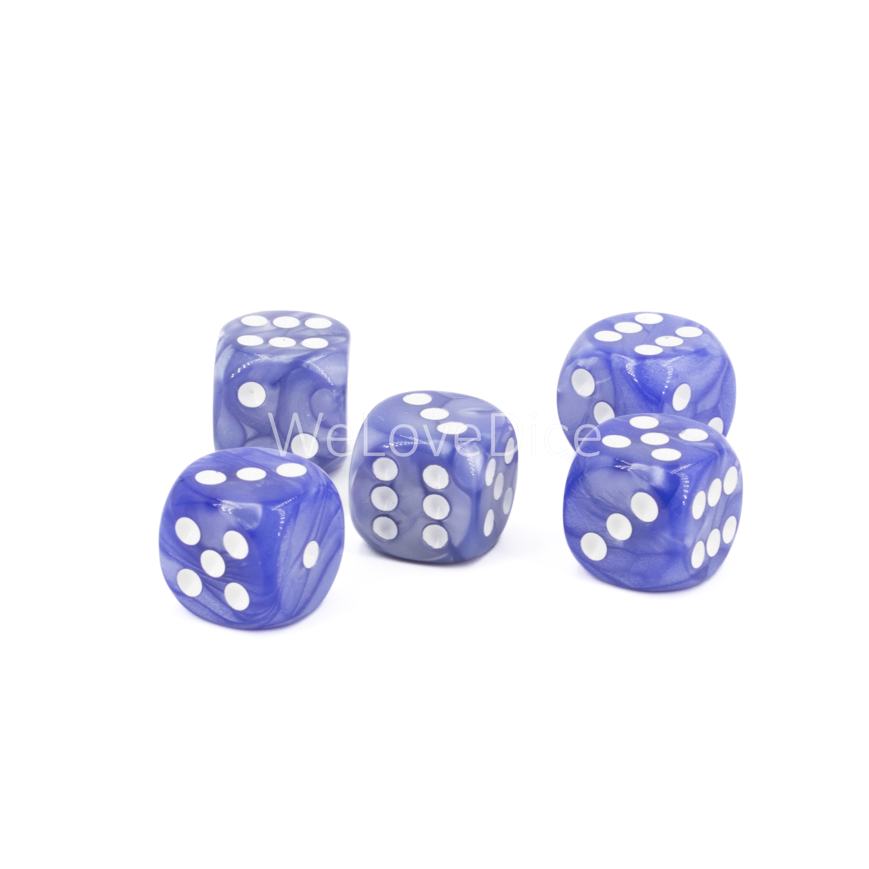 16mm W6 Würfel in lila / weiß