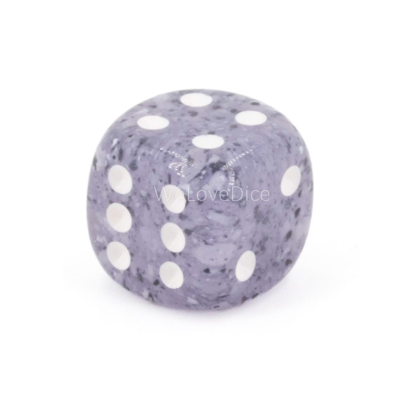 16mm W6 Würfel in grau weiß / weiß