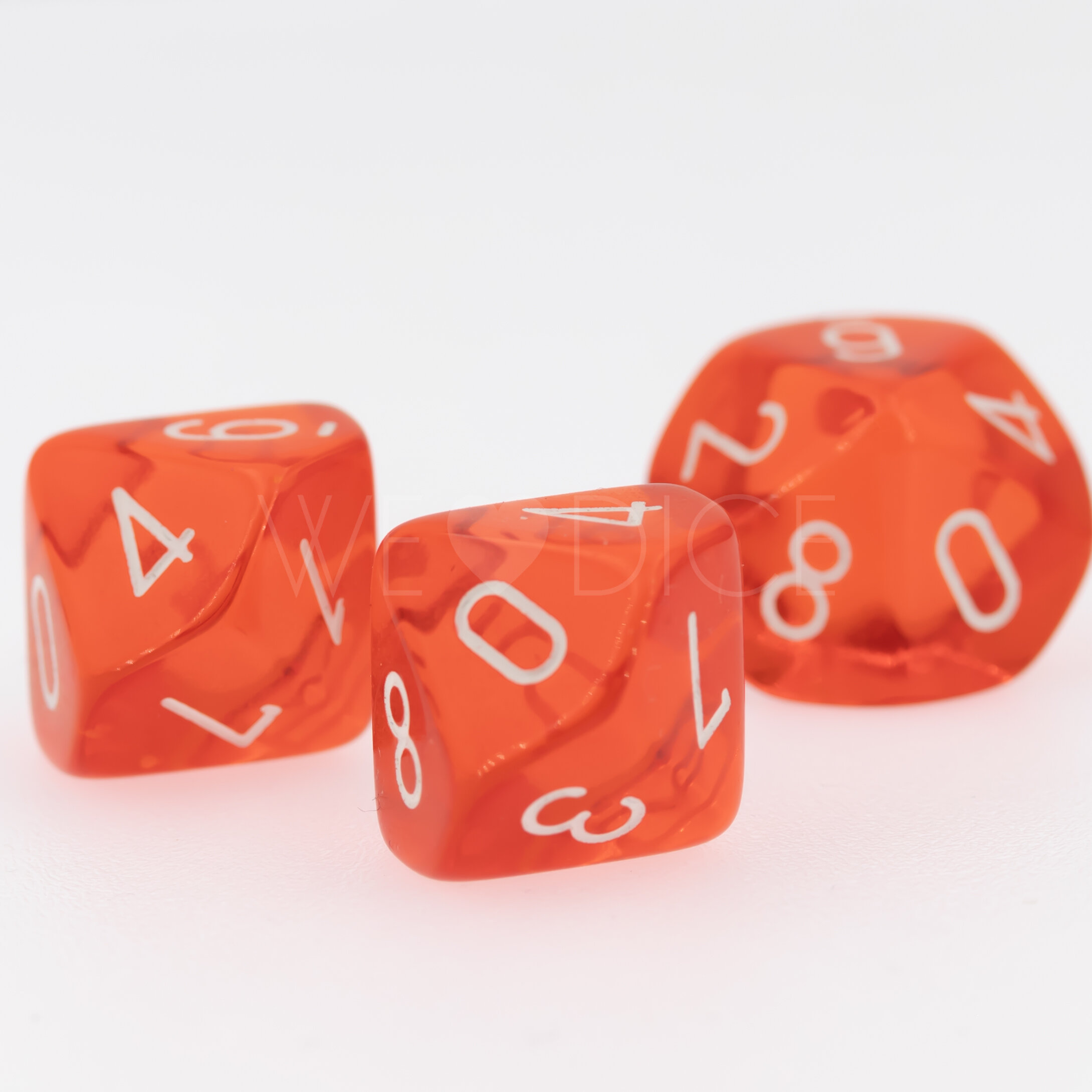 Transparent Orange / weiß  W10