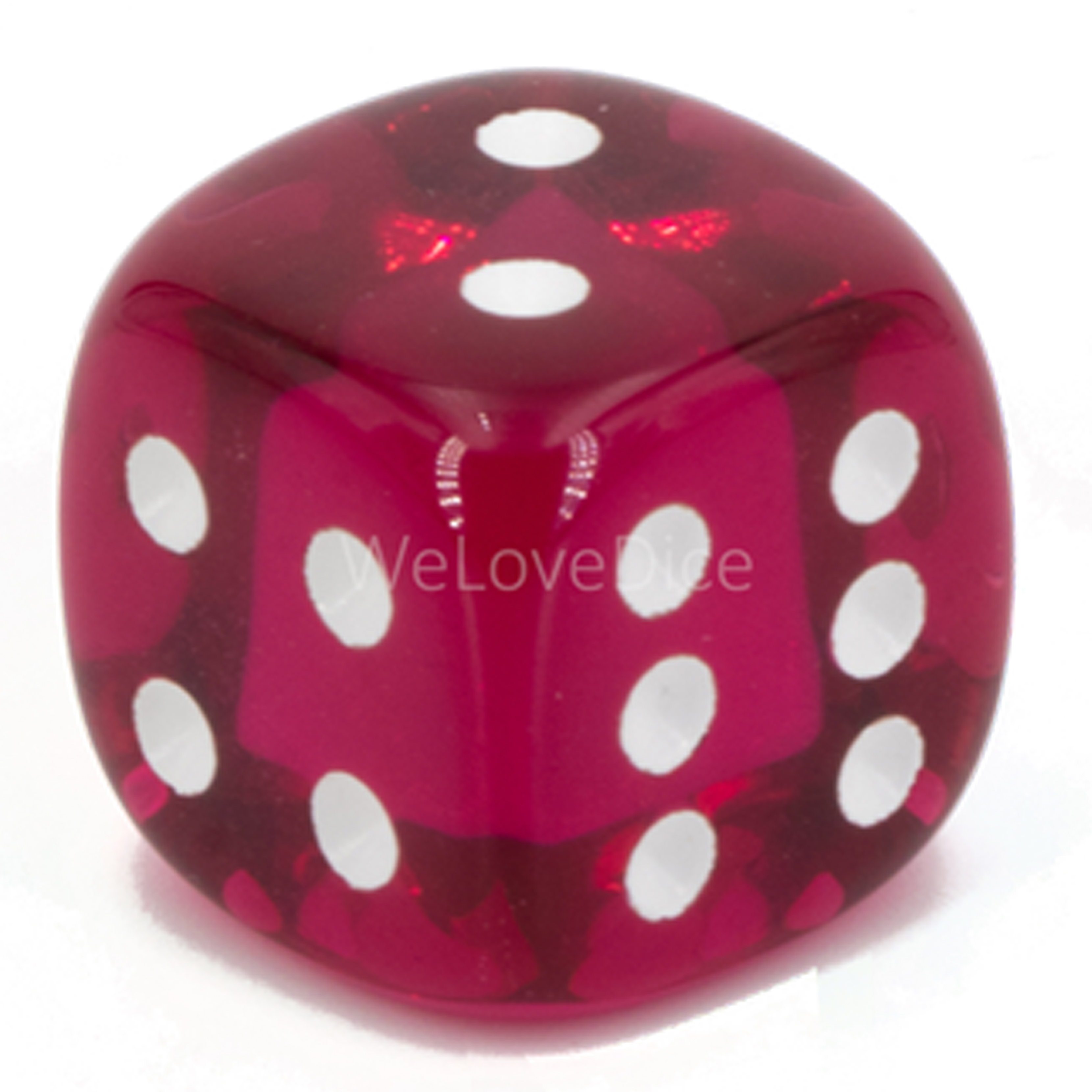 25mm W6 Würfel in himmber sorbet / Weiß