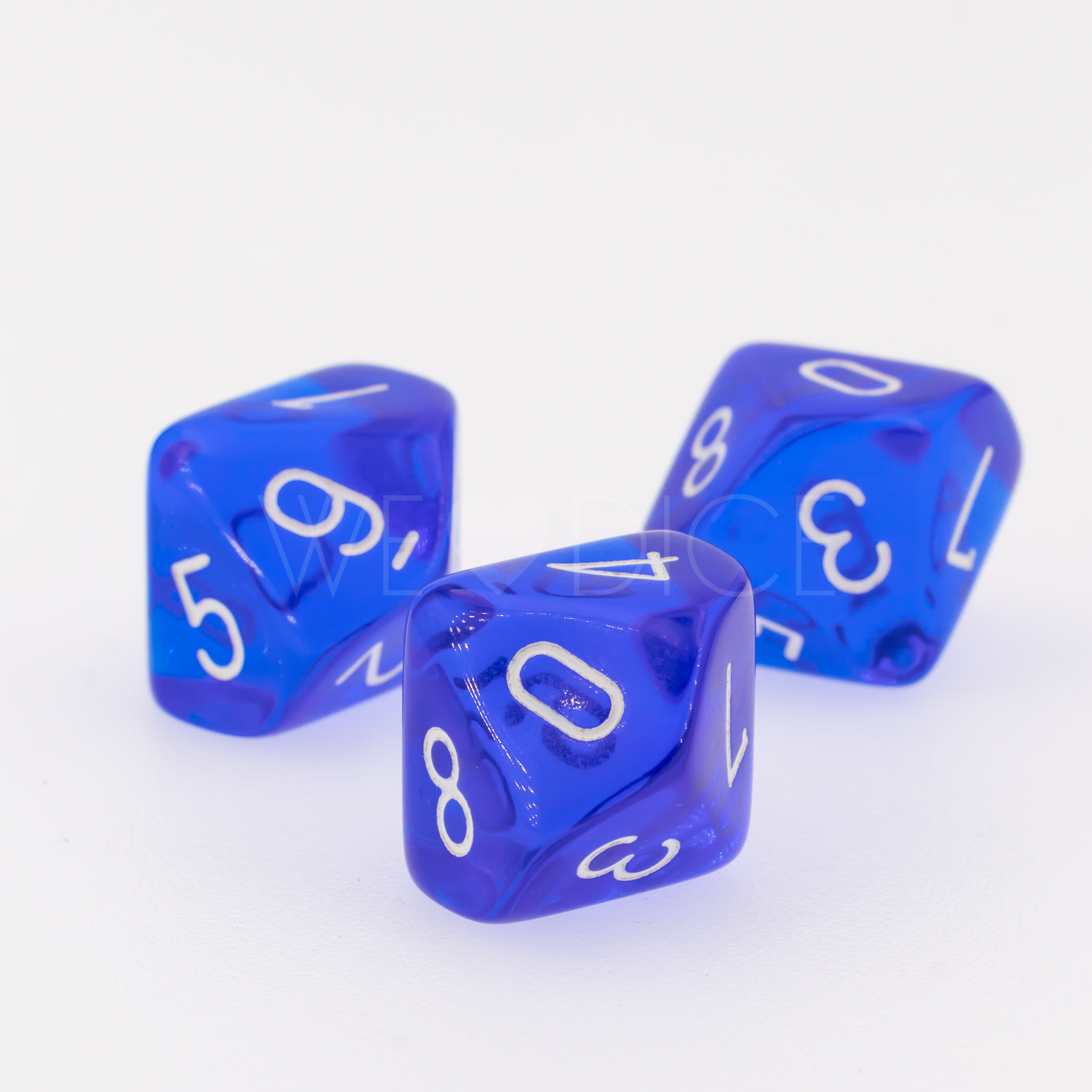 Transparent Blau / weiß  W10