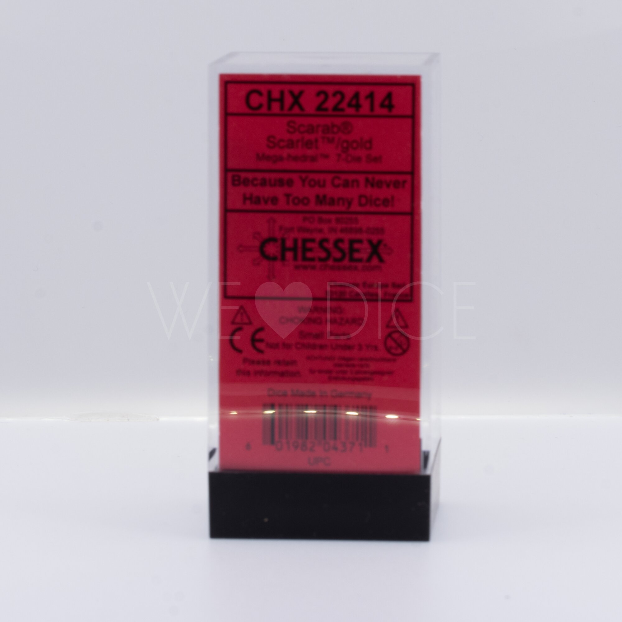 Scarab® Mega-hedral™  Polyhedral Scarlet / gold 7-DieSet