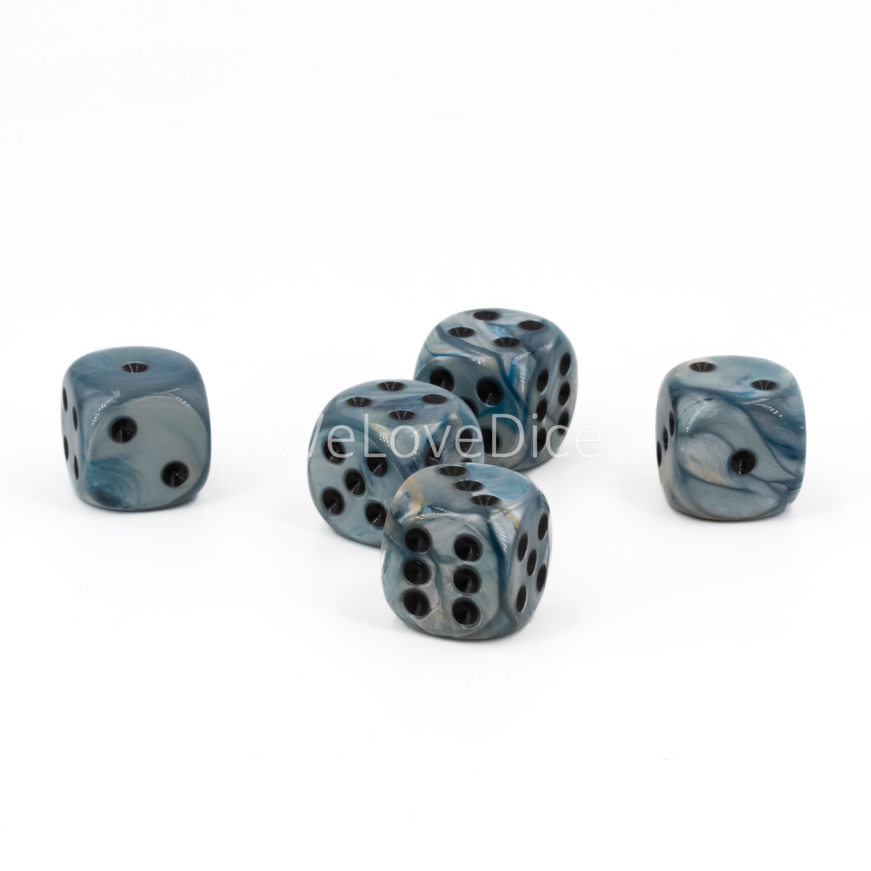 16mm W6 Würfel in Coelestin blau