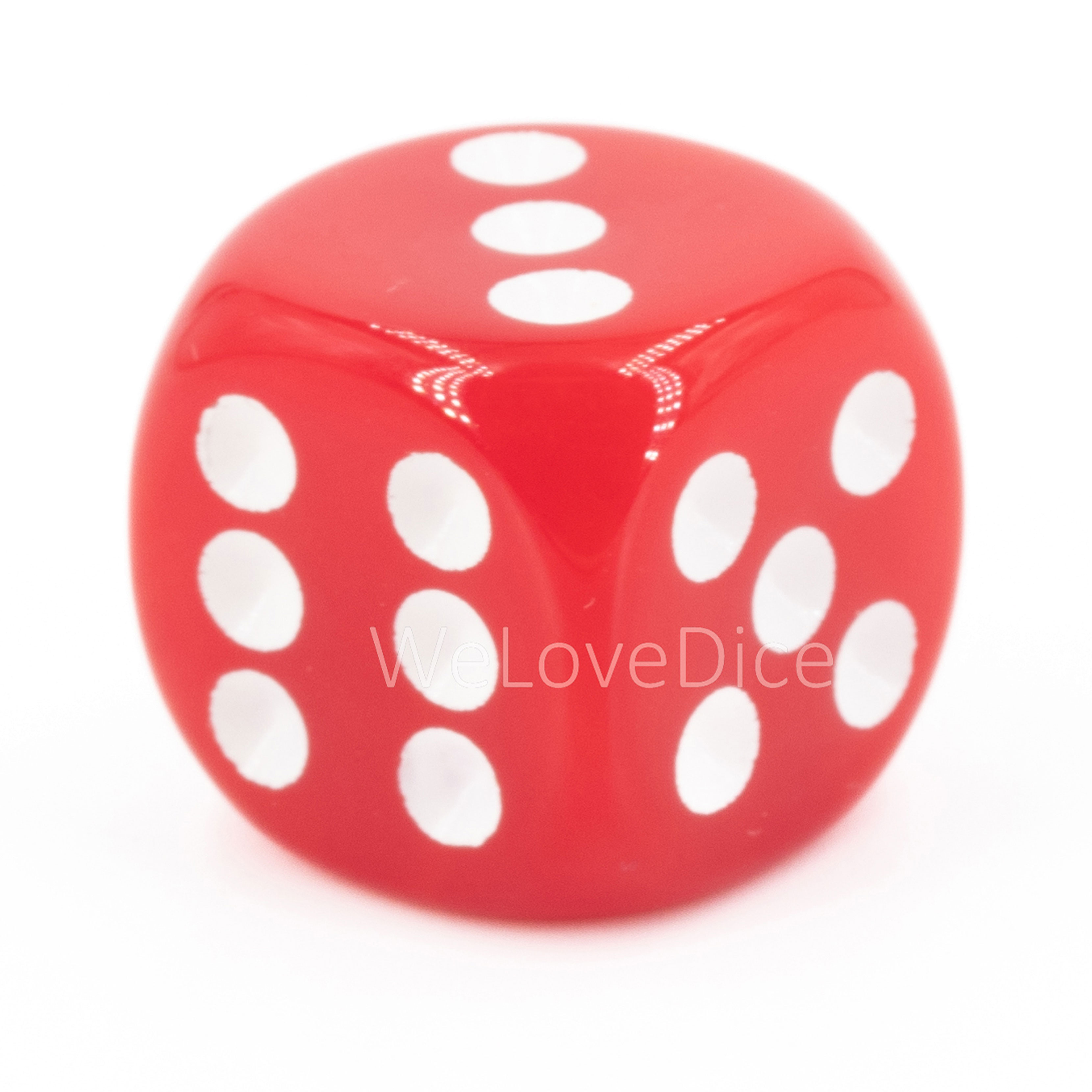 22mm W6 Würfel in rot / weiß