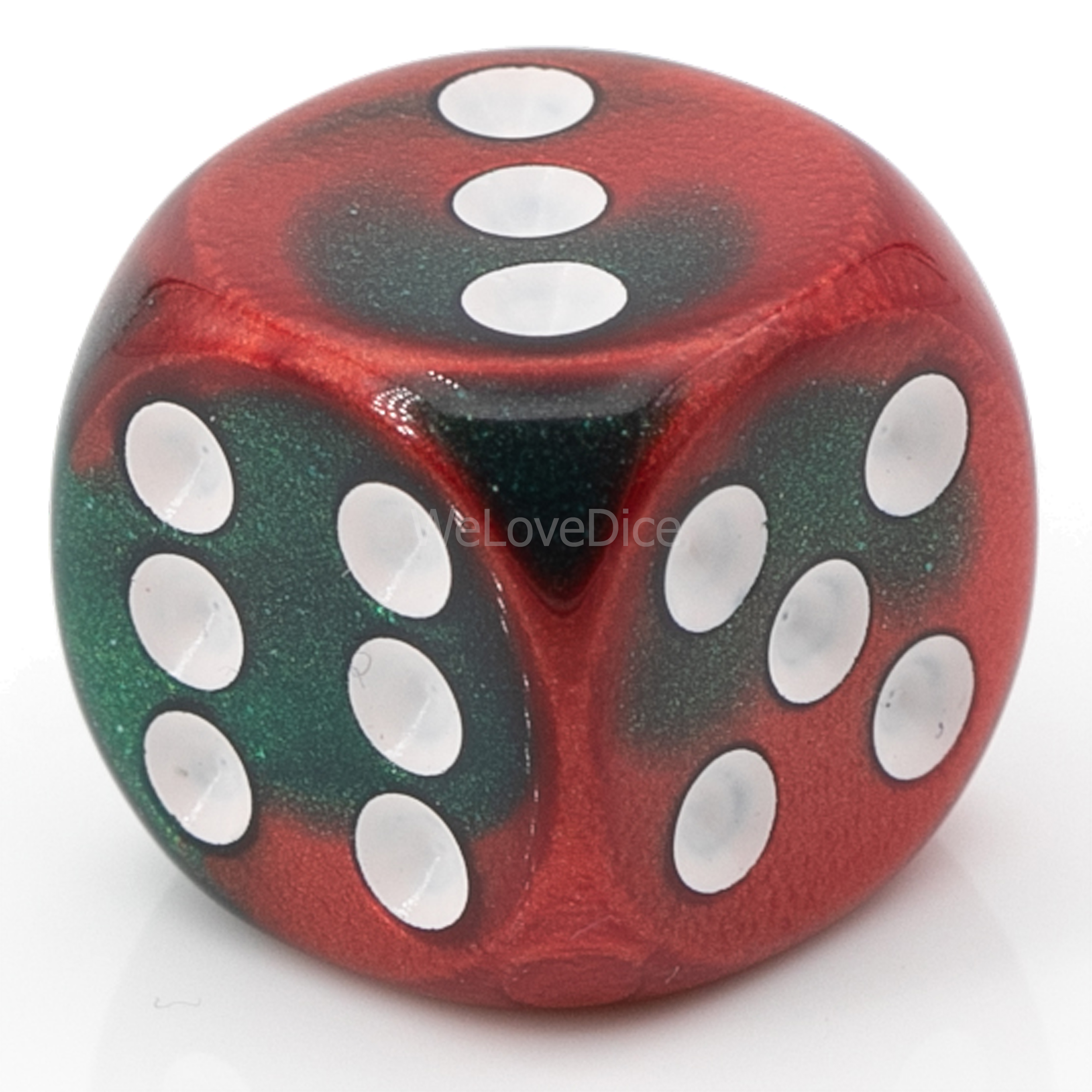 16mm W6 Würfel in grün rot / weiß