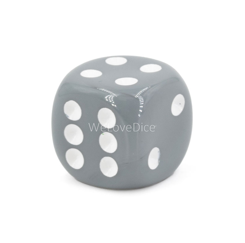 16mm  D6 Dice in grey / white