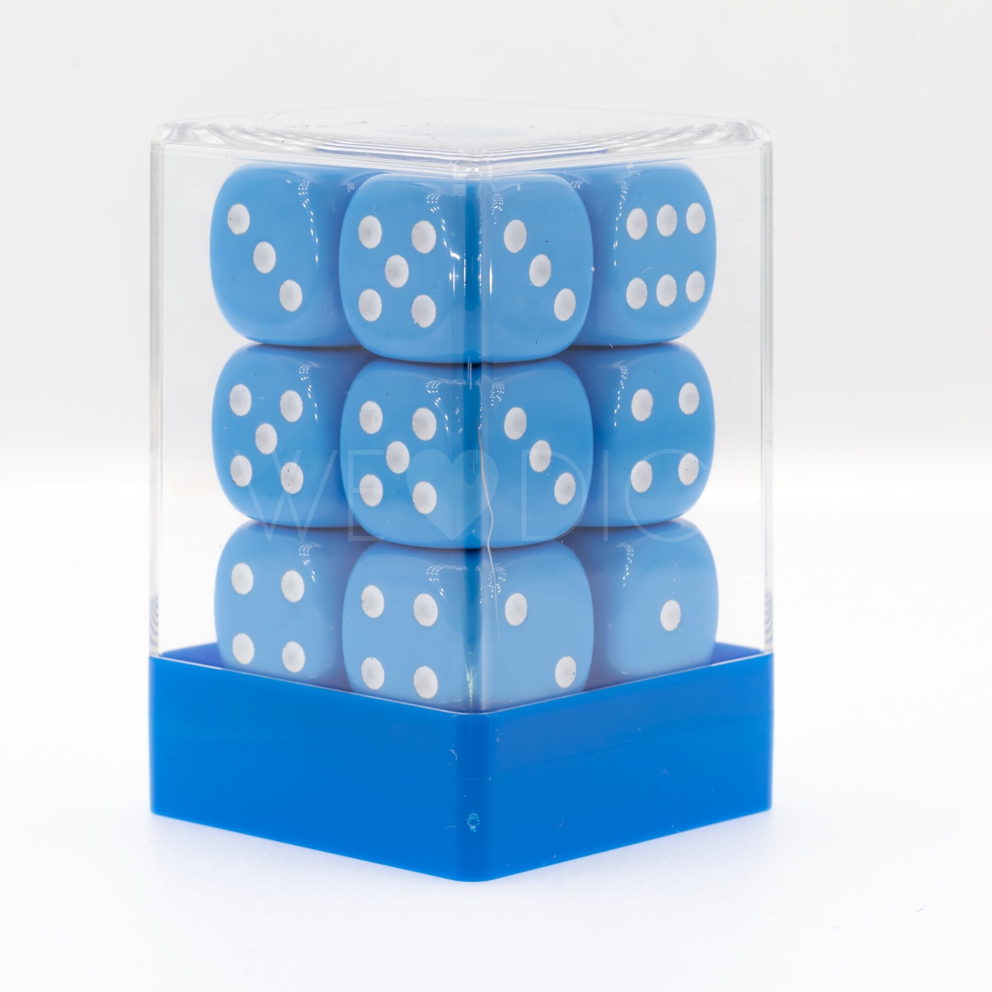 Satt hellblau / weiß 16mm W6 Set (12 Stück)