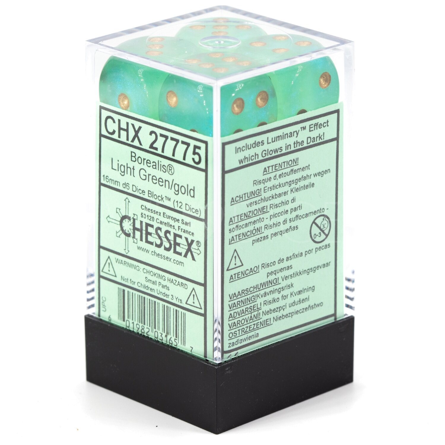 Marble  Oxi-Copper™ / weiss 16mm W6 Würfel Set (12 Würfel)