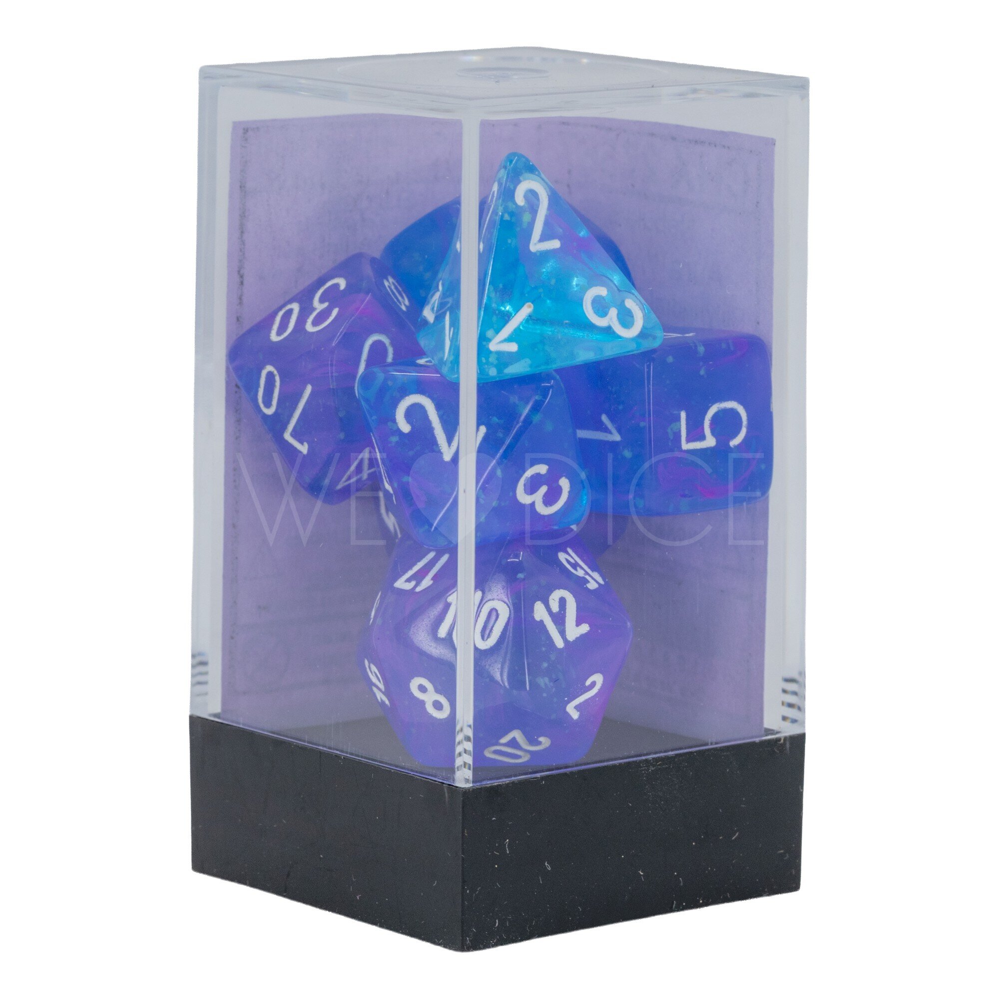 Nebula® Polyhedral aura / weiß 7-Würfel Set