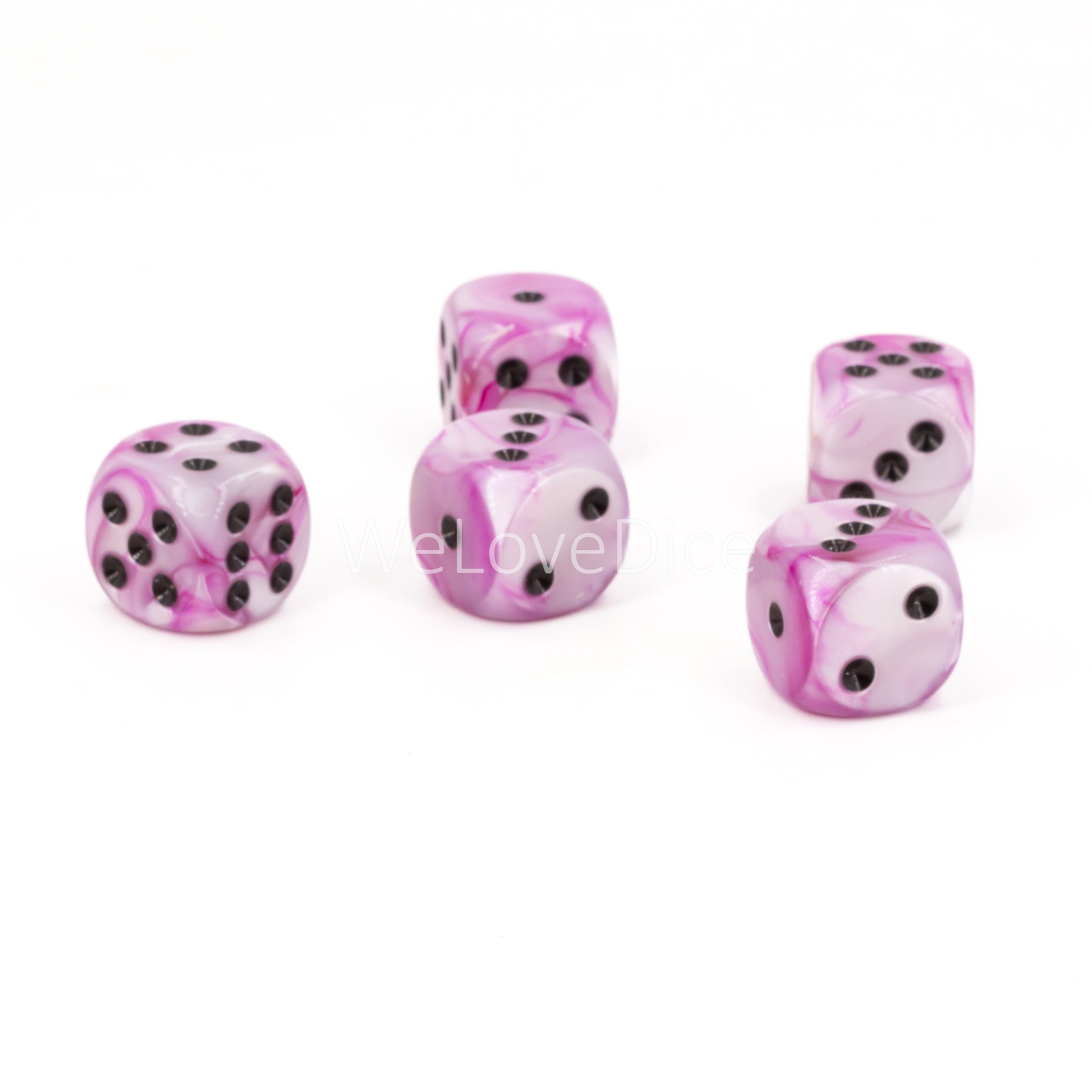 16mm W6 Würfel in violett / schwarz