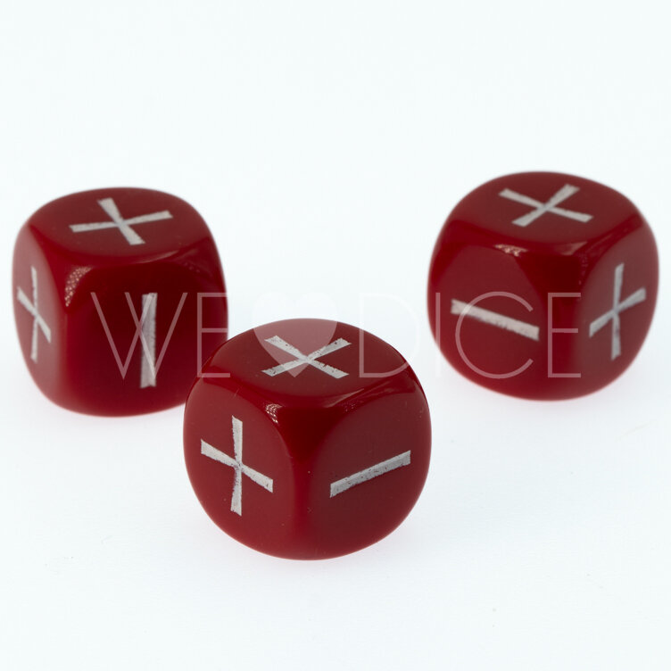 Rechenwürfel ➕➖ in  rot / weiß