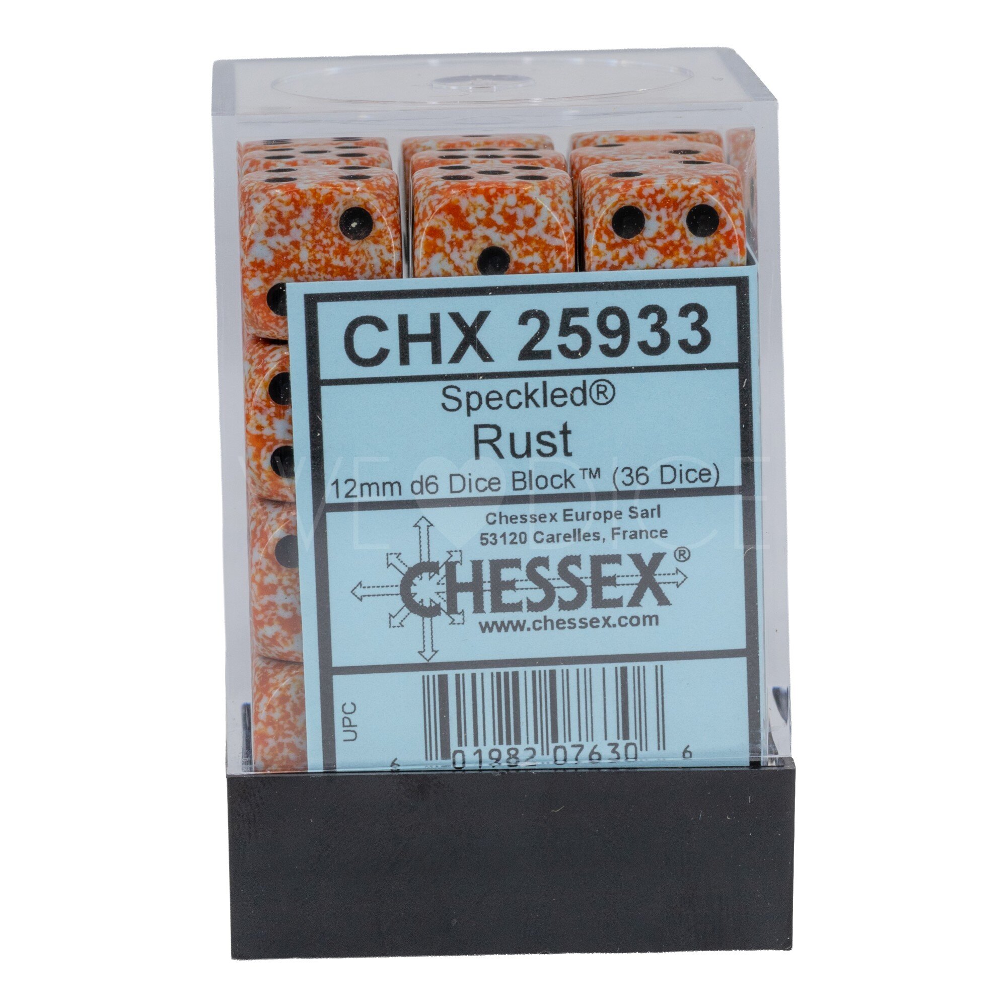 Speckled® Rust / black 12mm W6 Würfel Set (36 Würfel)